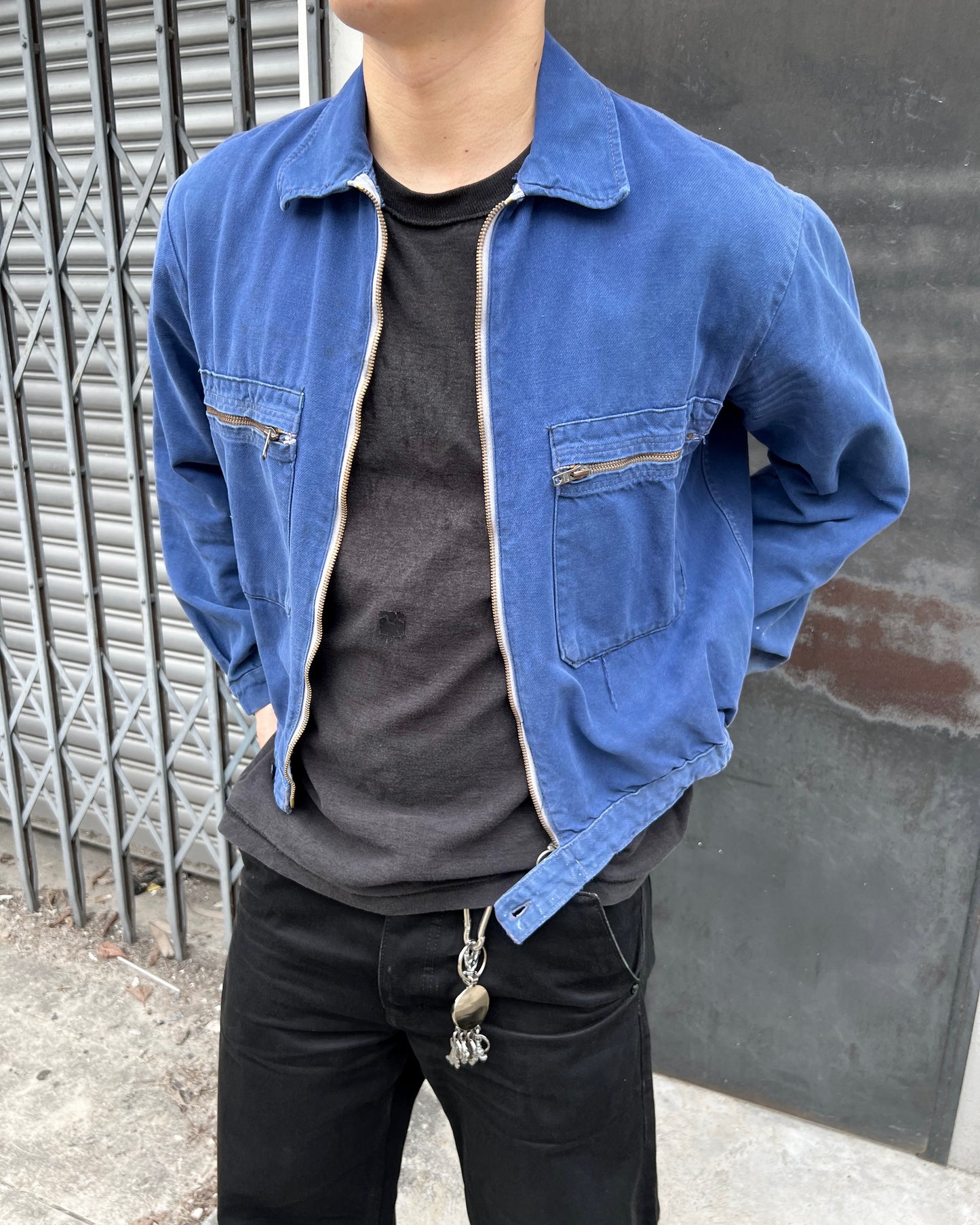 1950S FRENCH CYCLIST WORK JACKET (M)