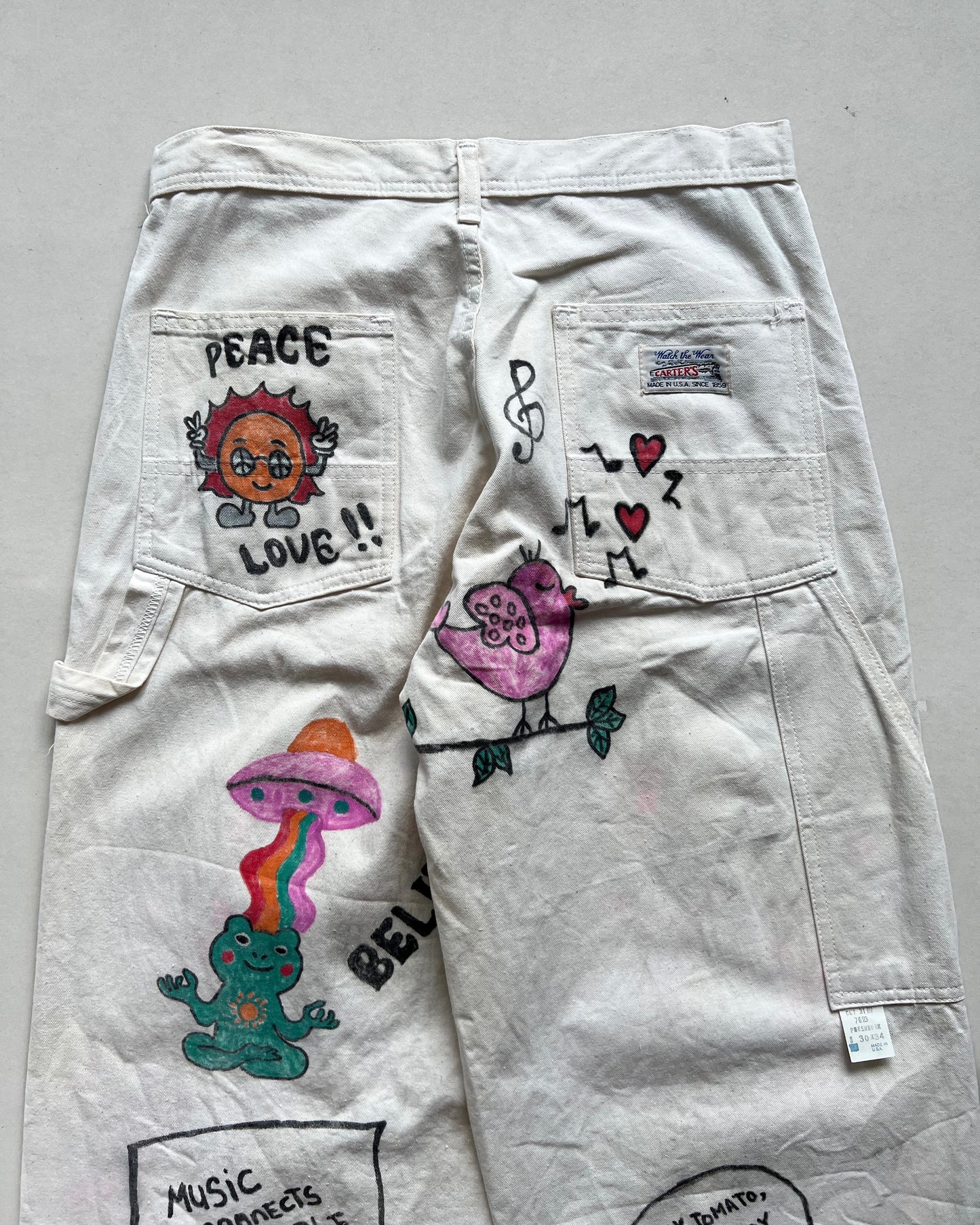 1980S CARTER'S HAND-DRAWN CARPENTER PANTS (31)