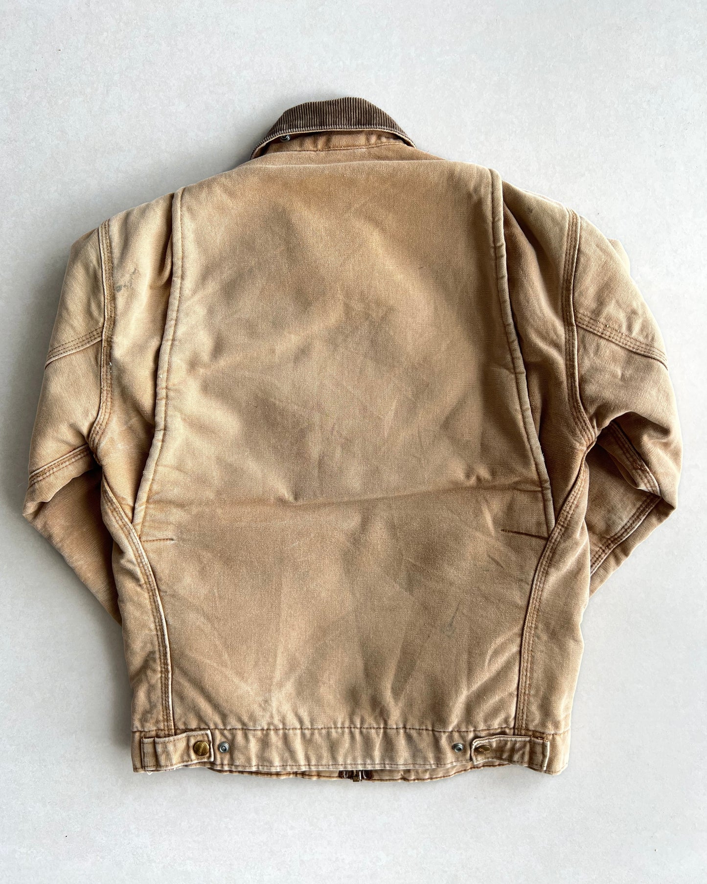 1980S FADED BROWN CARHARTT DETROIT WORK JACKET (S/M)