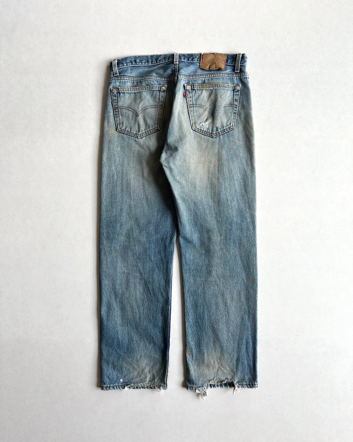 1990S FADED LEVI'S 501 DISTRESSED JEANS (33)