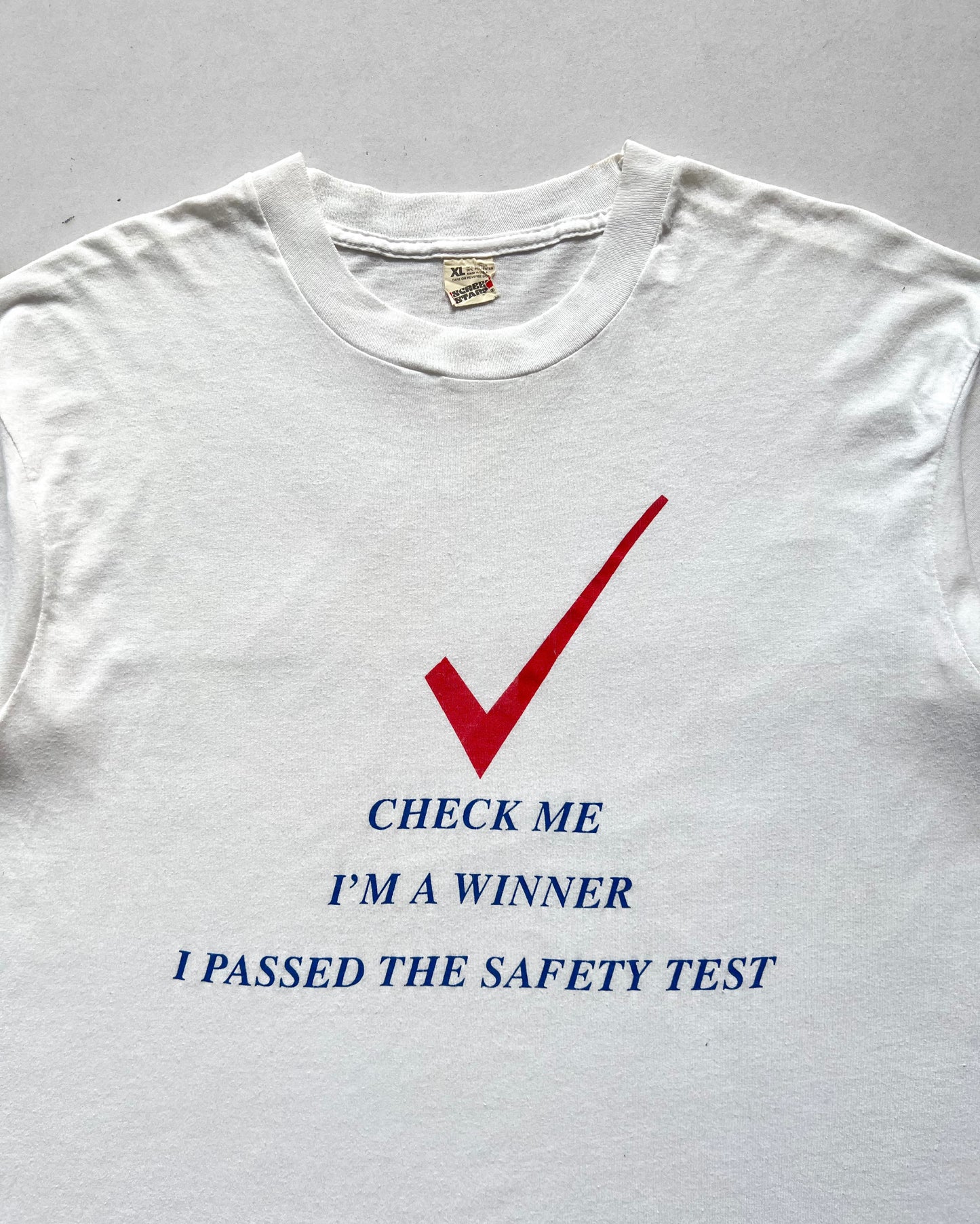 1980S 'CHECK ME I'M A WINNER' SINGLE STITCH TEE (XL)
