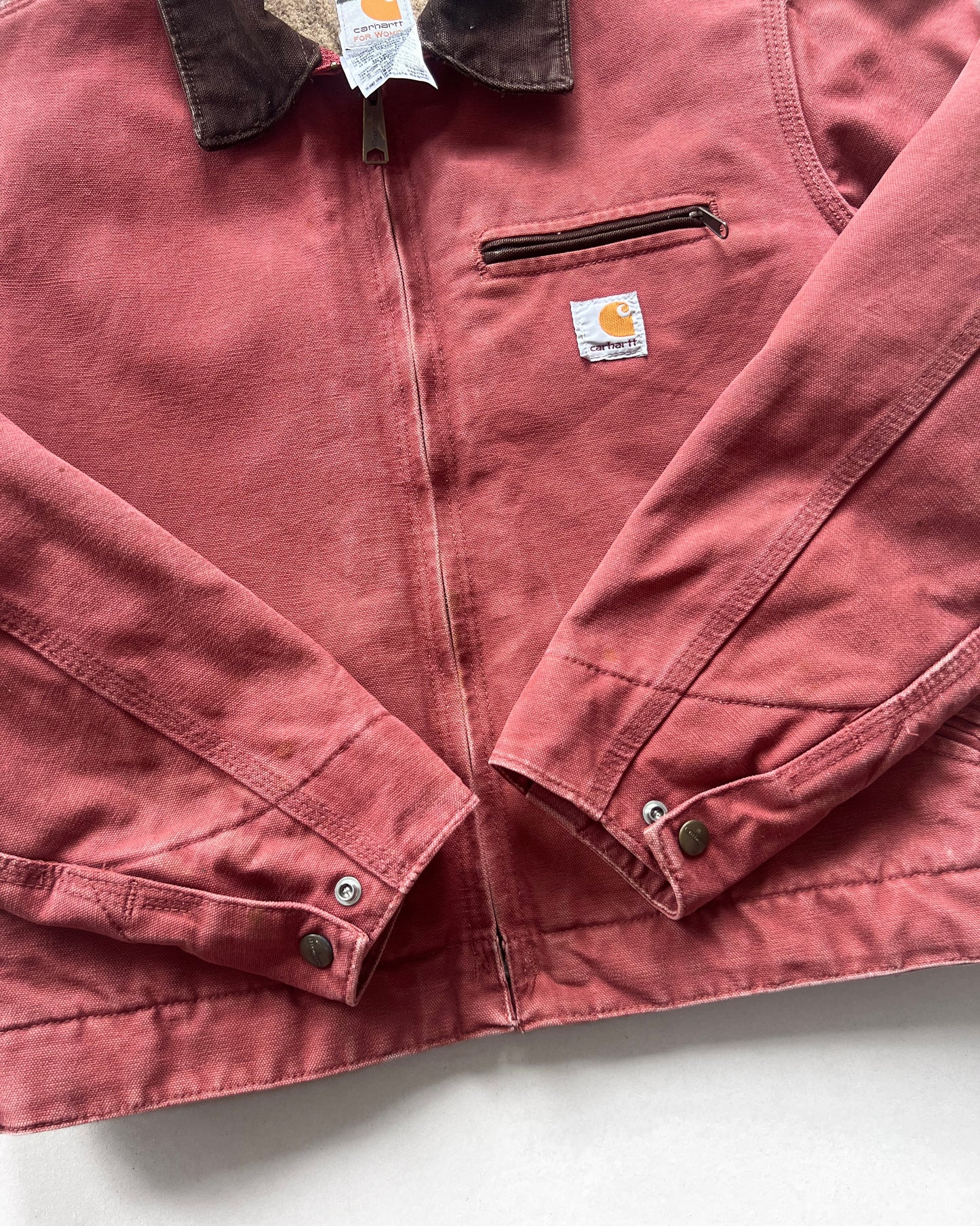 2000S SALMON PINK CARHARTT DETROIT JACKET (S)