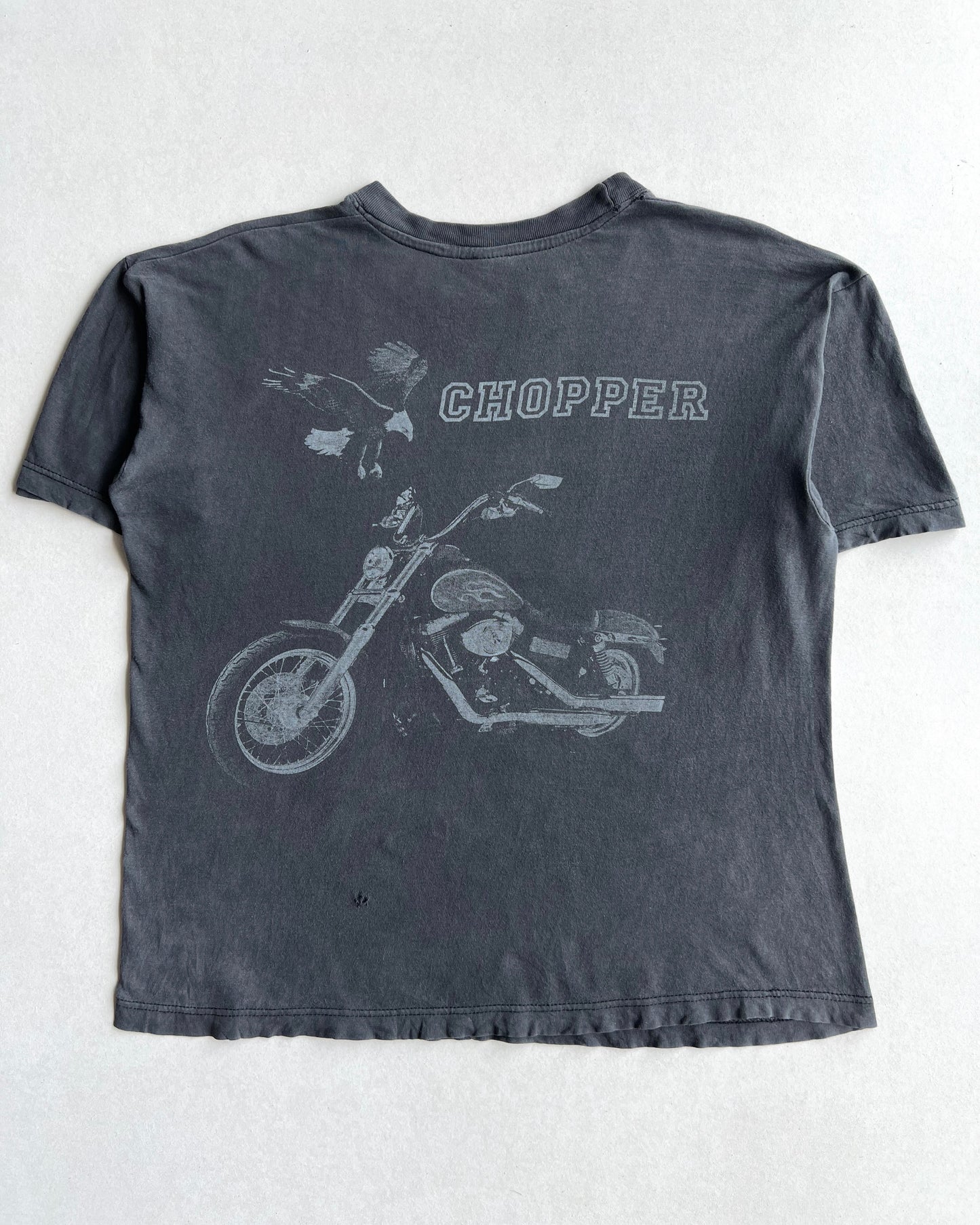 1990S FADED BLACK CHOPPER TEE (L)