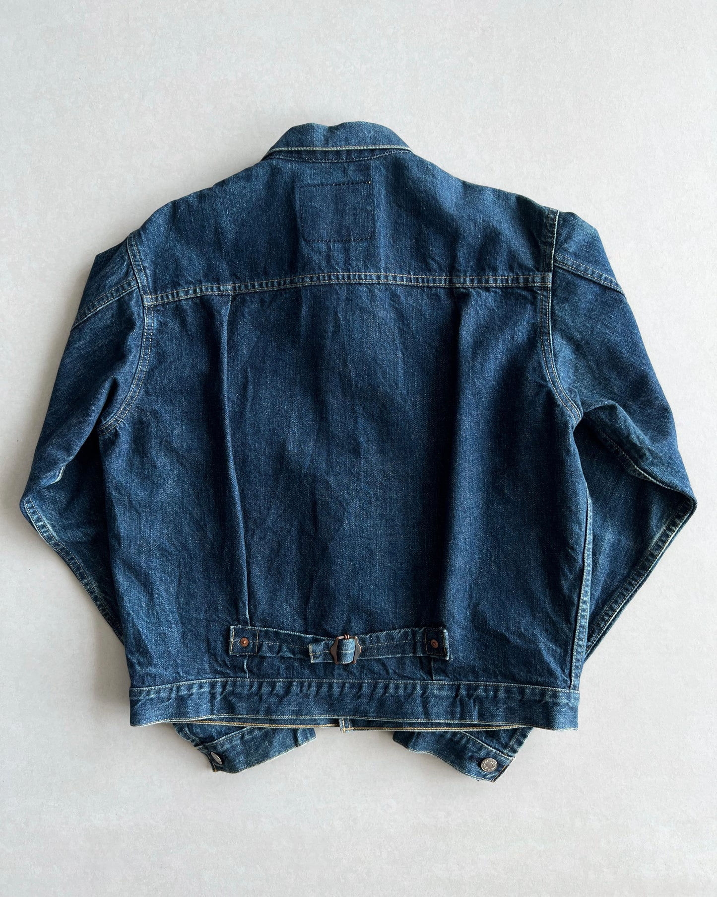 1990S DARK WASHED BIG E LEVI'S TYPE I SELVEDGE DENIM JACKET (S-L)