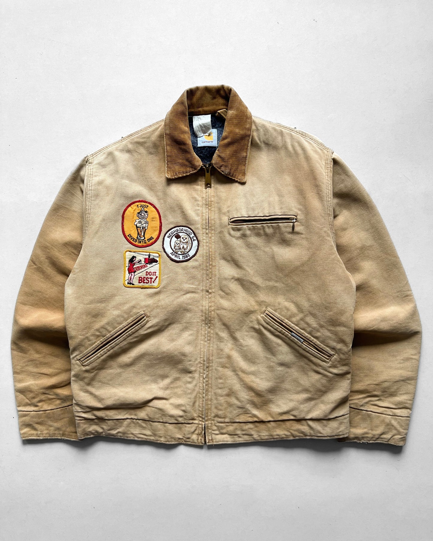 1980S SUN FADED CARHARTT DETROIT WORK JACKET (L)