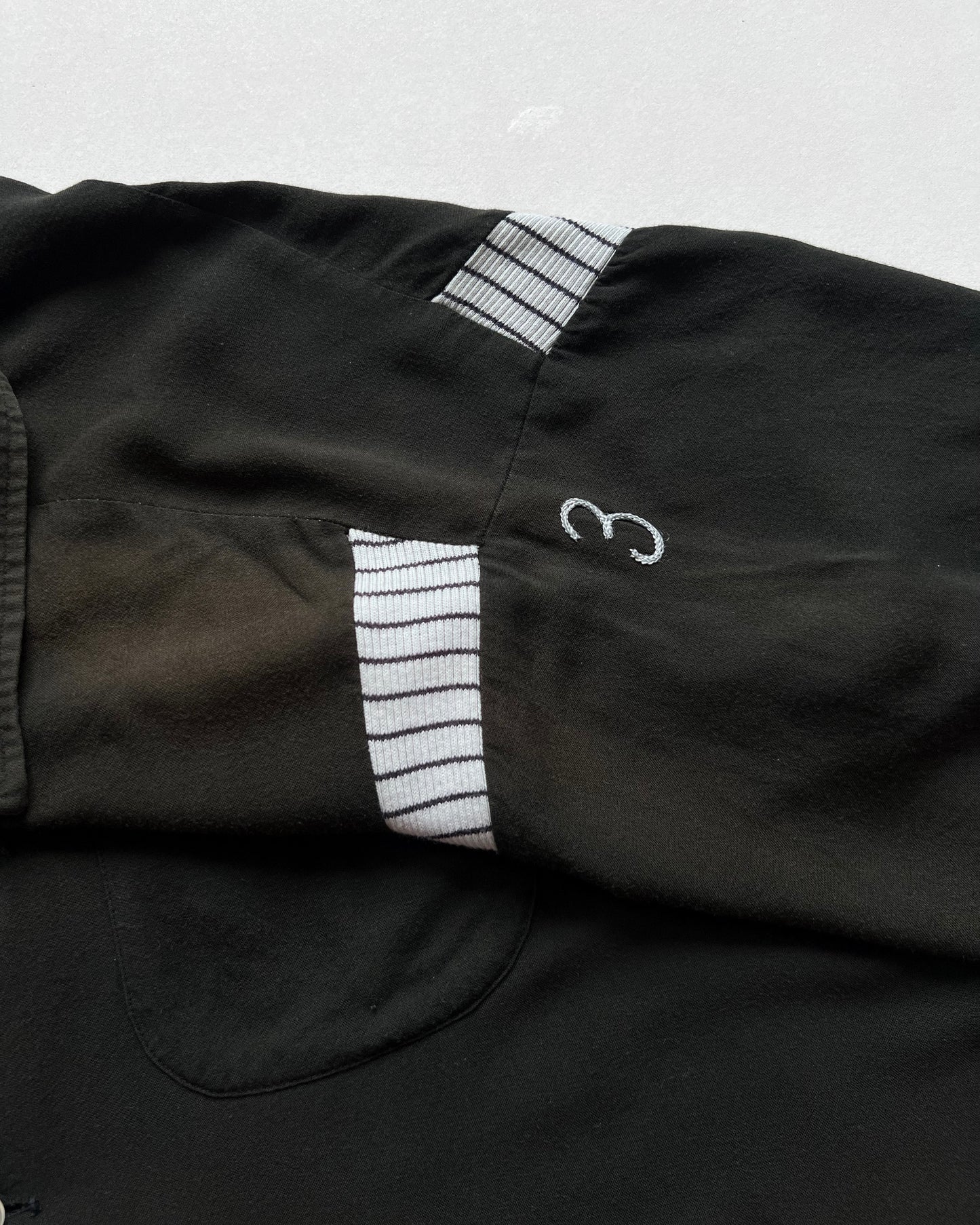 1950S FADED OLYMPIAN 'THE PADDOCK' RAYON BOWLING SHIRT (L)