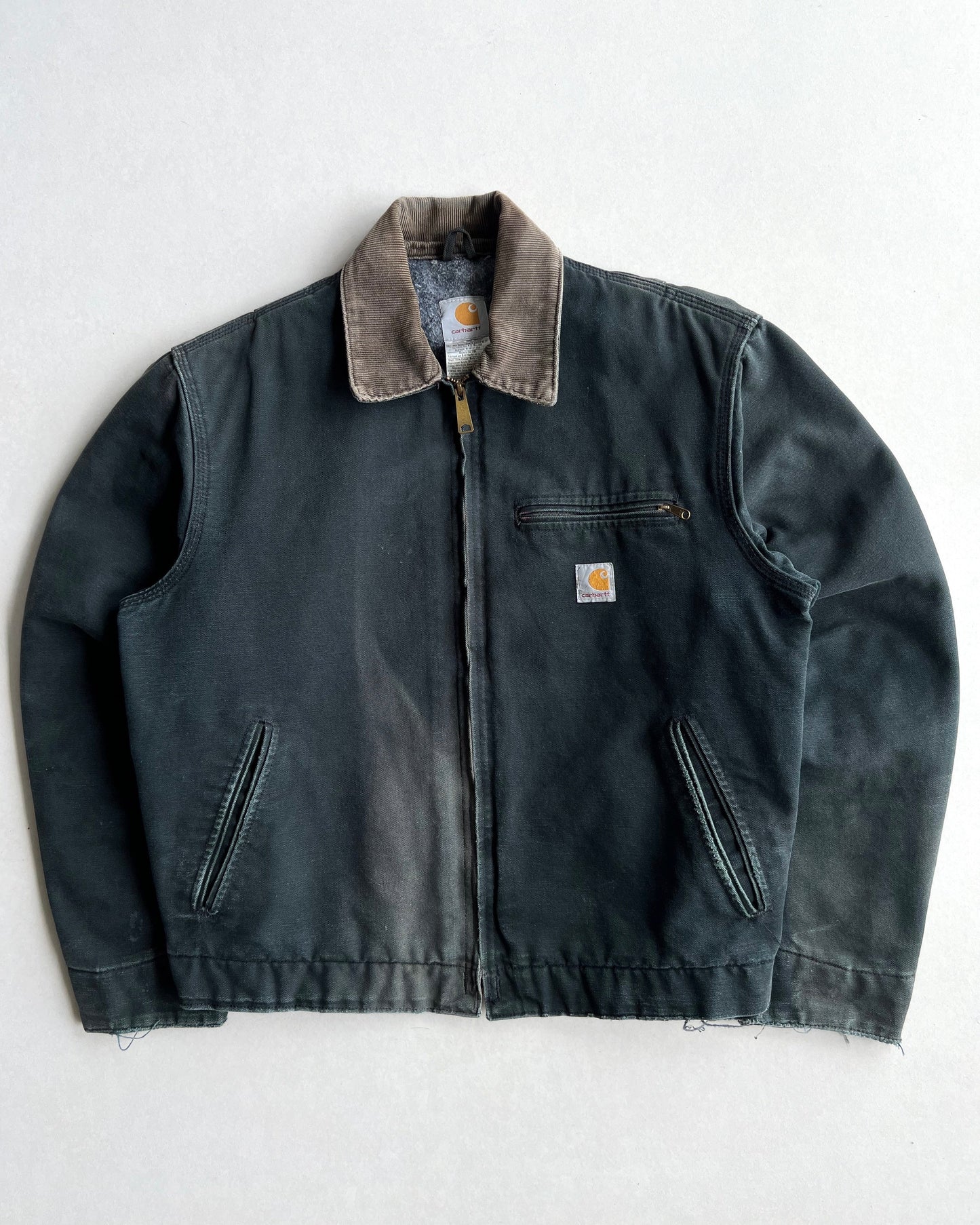 SUN FADED BLACK CARHARTT DETROIT WORK JACKET (M/L)