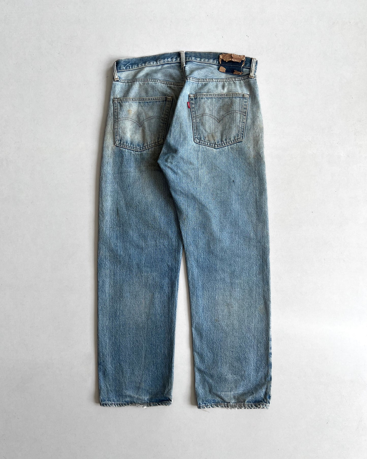 1970S LEVI'S 501 REDLINE SELVEDGE DISTRESSED JEANS (34)