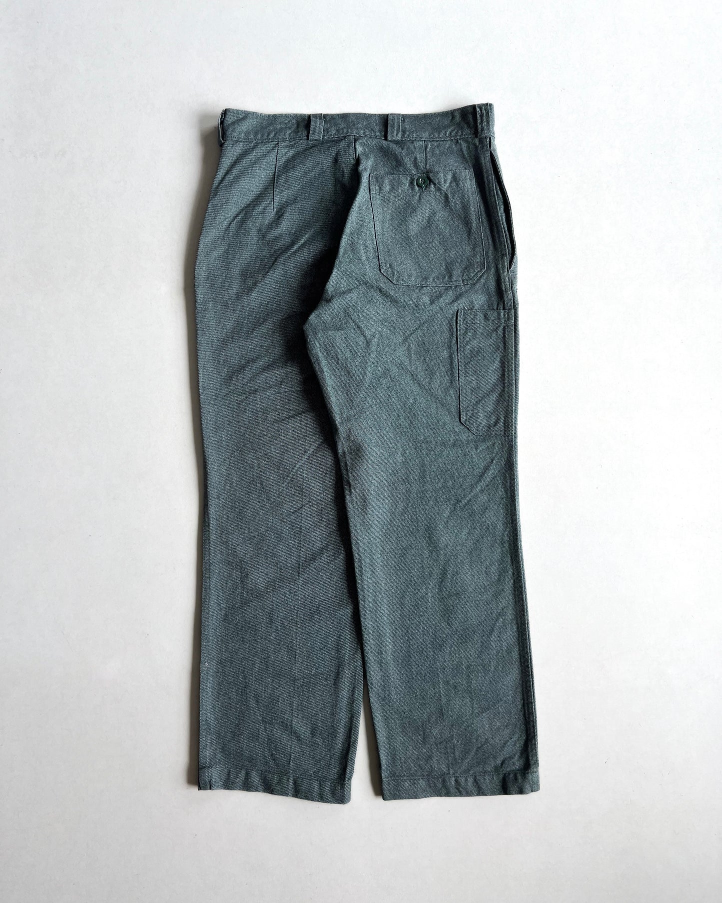 1980S SWISS SALT & PEPPER WORK PANTS (34)