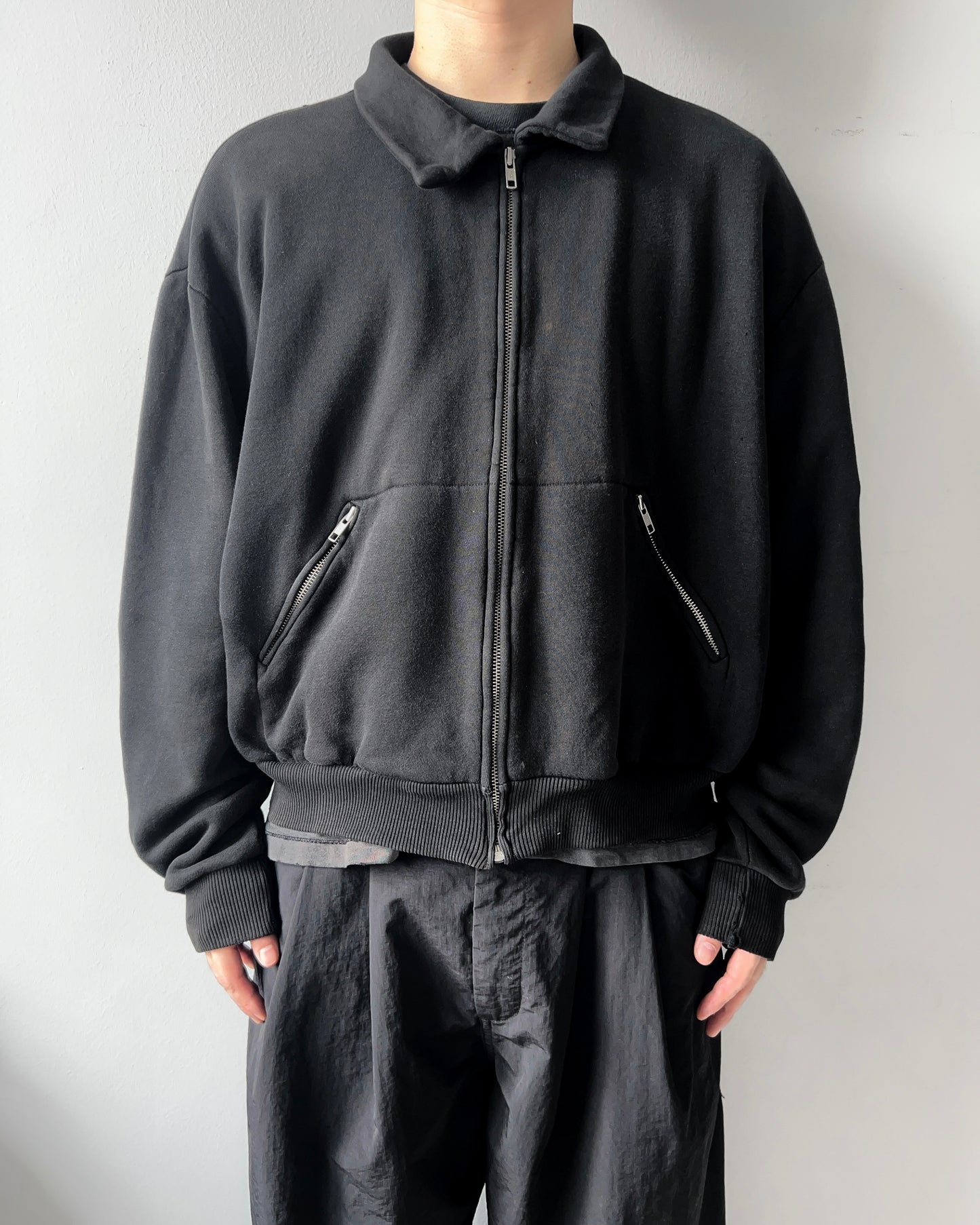 1990S AGNES B. HOMME ZIP-UP SWEATSHIRT (XL)