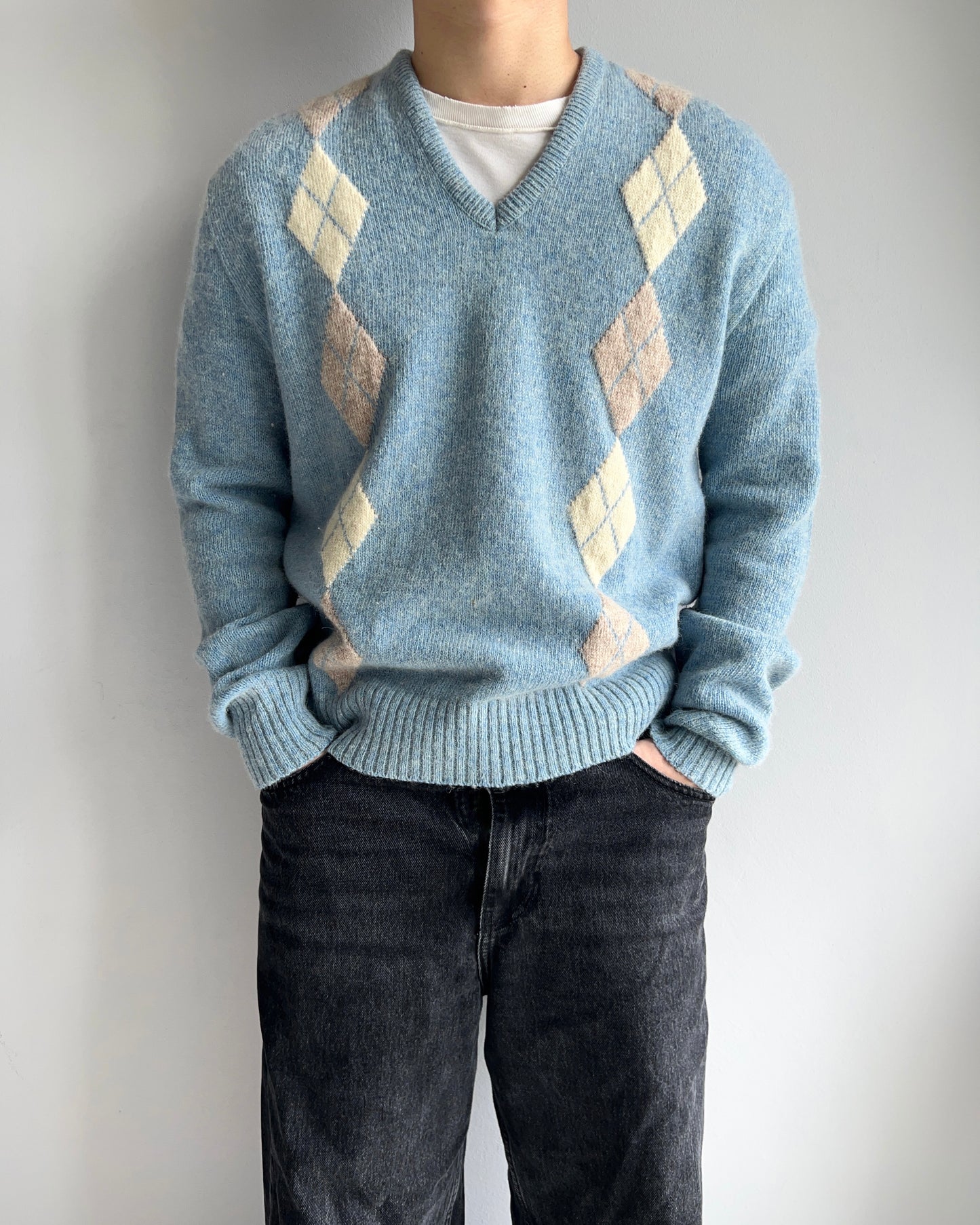 1970S ROBER BRUCE WOOL KNIT SWEATER (L)
