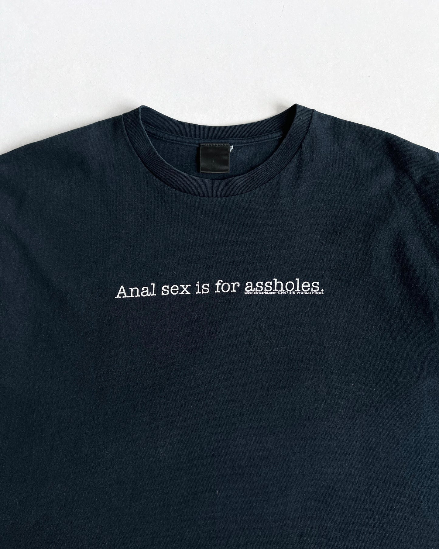 2000S 'ANAL IS FOR ASSHOLES' WORDING TEE (XL)