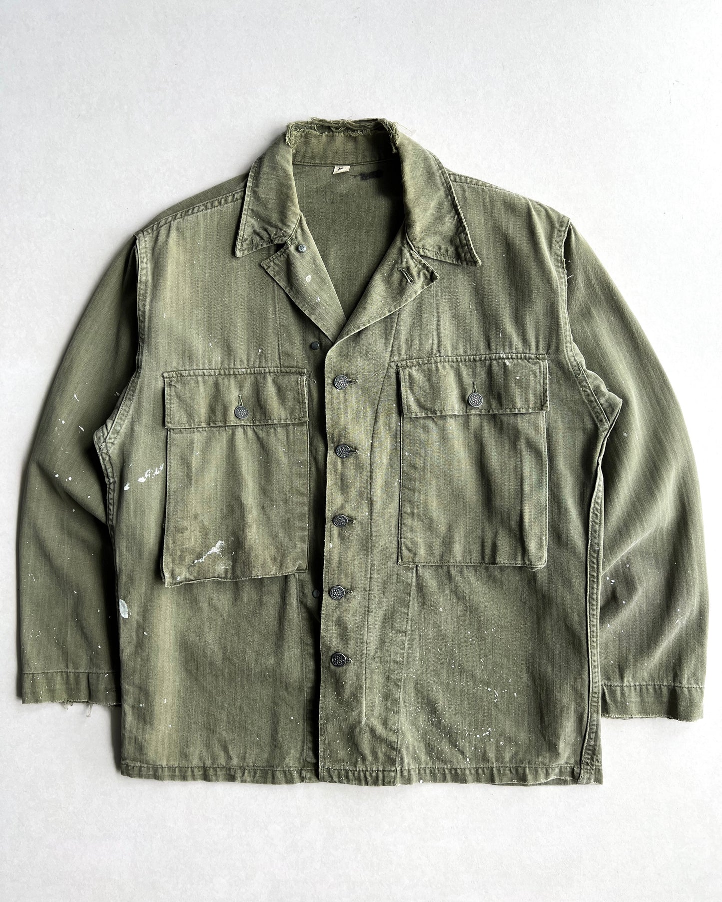 1940S WWII US ARMY HBT 13 STARS M43 JACKET (L)
