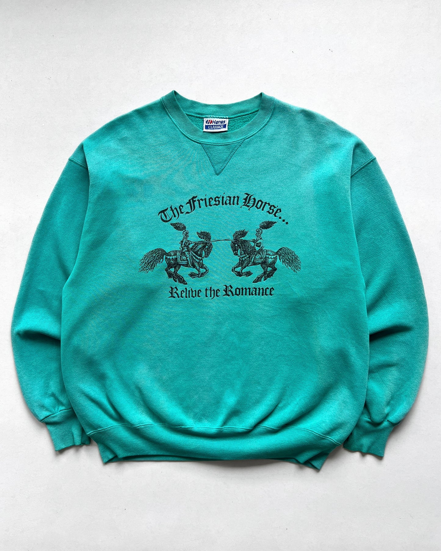 1980S HANES 'THE FRIESIAN HORSE' SWEATSHIRT (XL)