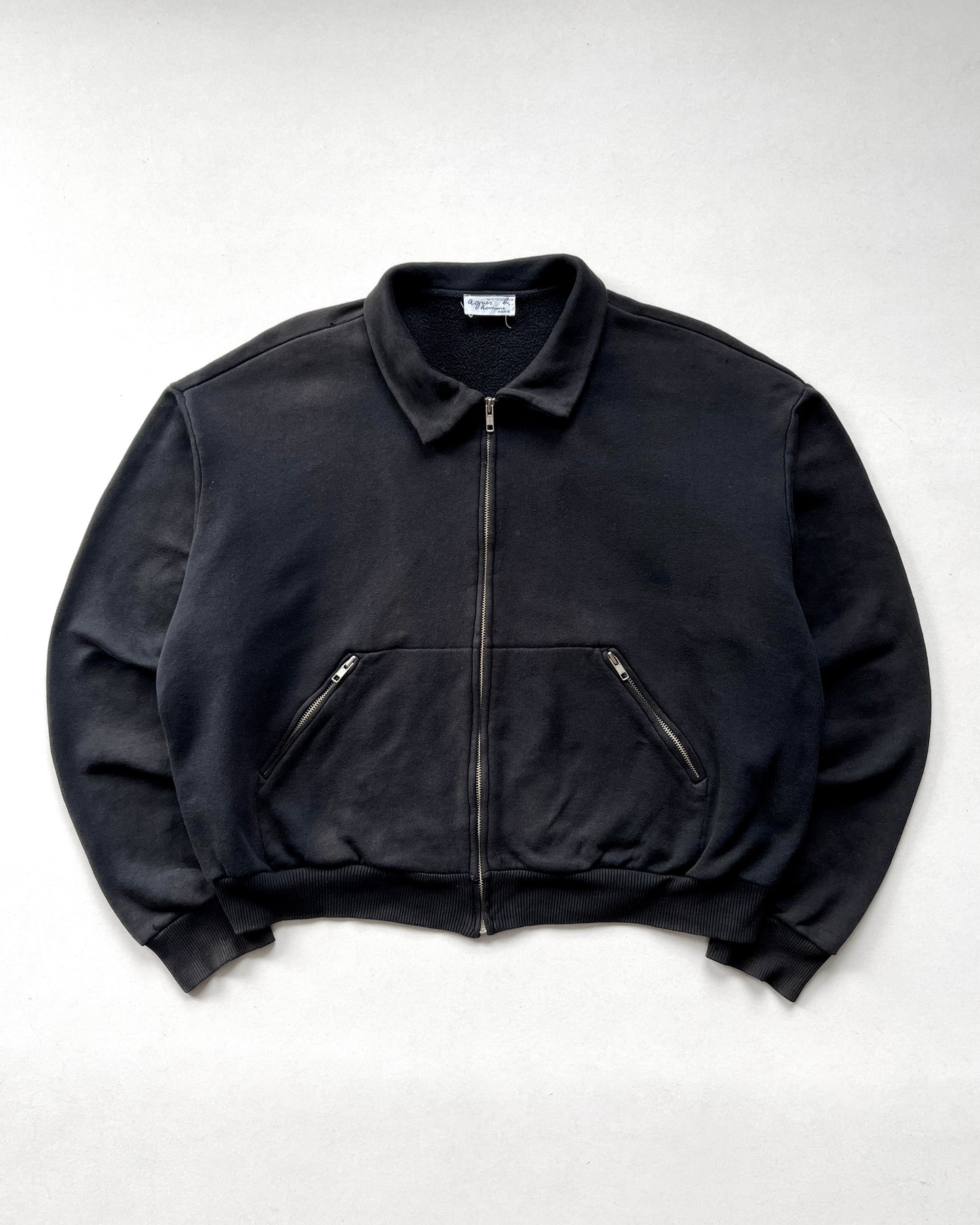1990S AGNES B. HOMME ZIP-UP SWEATSHIRT (XL)