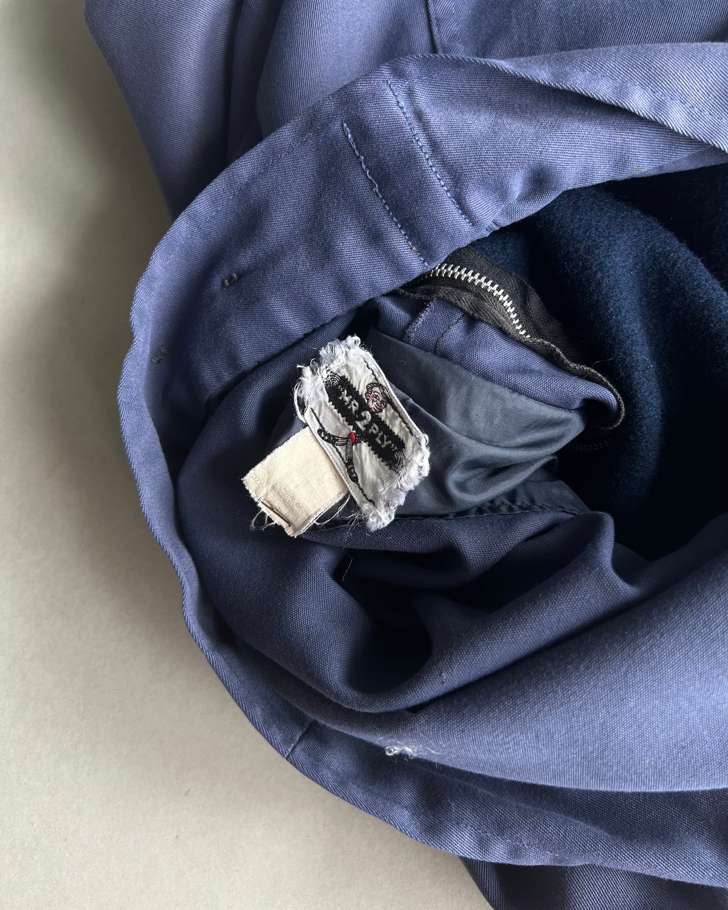 1950S RAYON DOUBLE POCKET WORK JACKET (L)