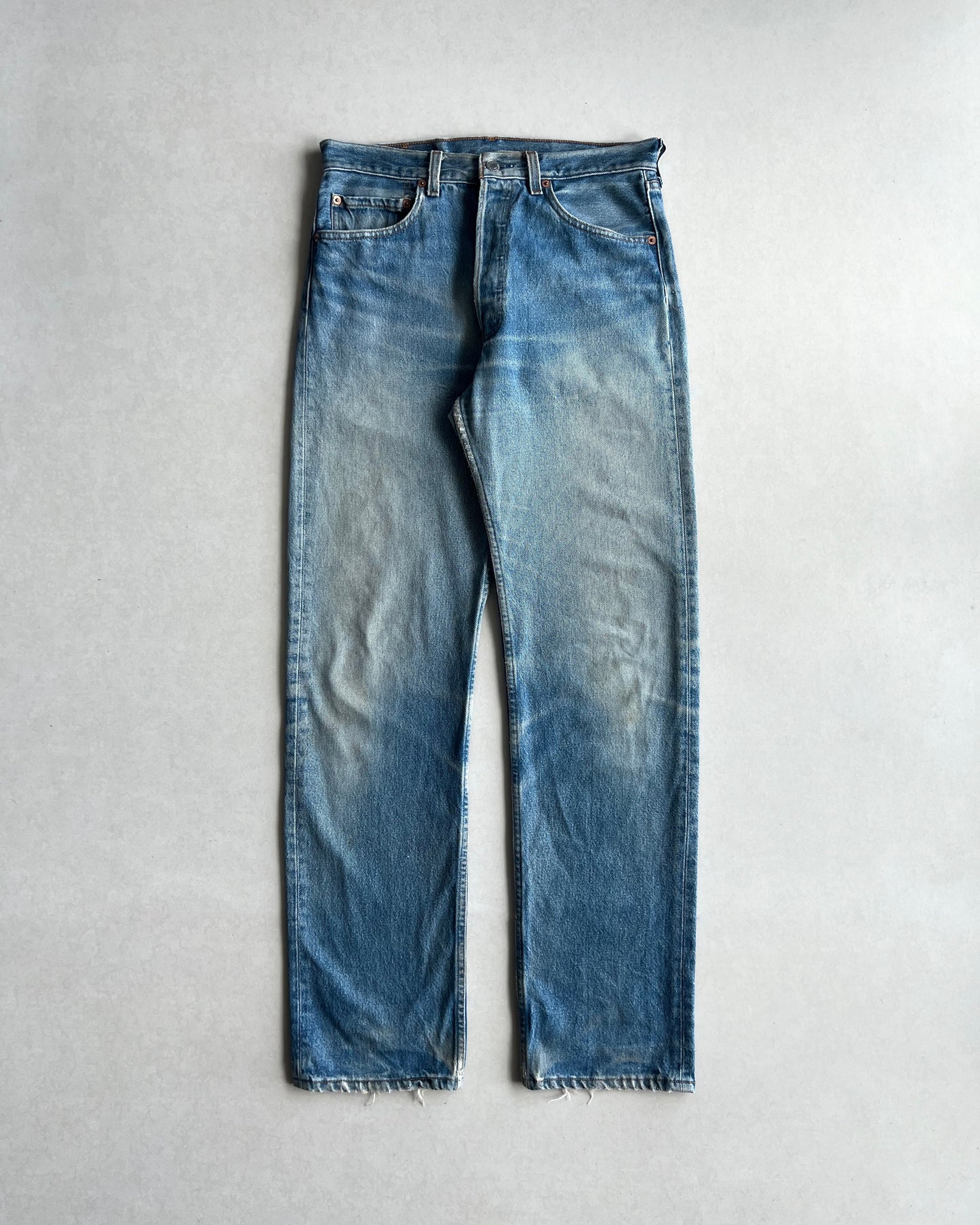1990S FADED WASHED LEVI'S 501 JEANS (33X36)