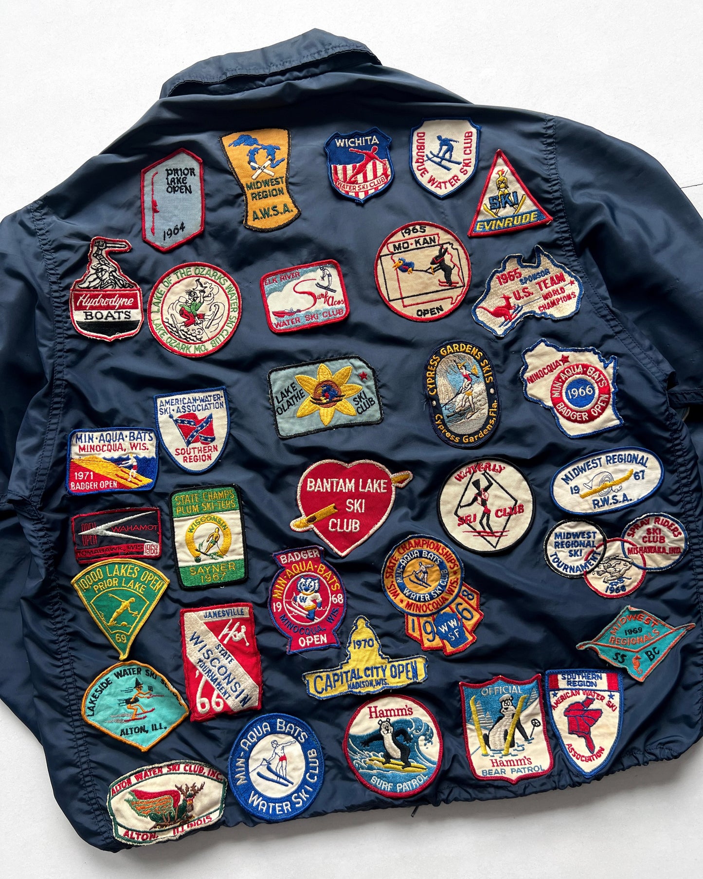 1950S BUTWIN SKI CLUB PATCHES NYLON JACKET (XL)