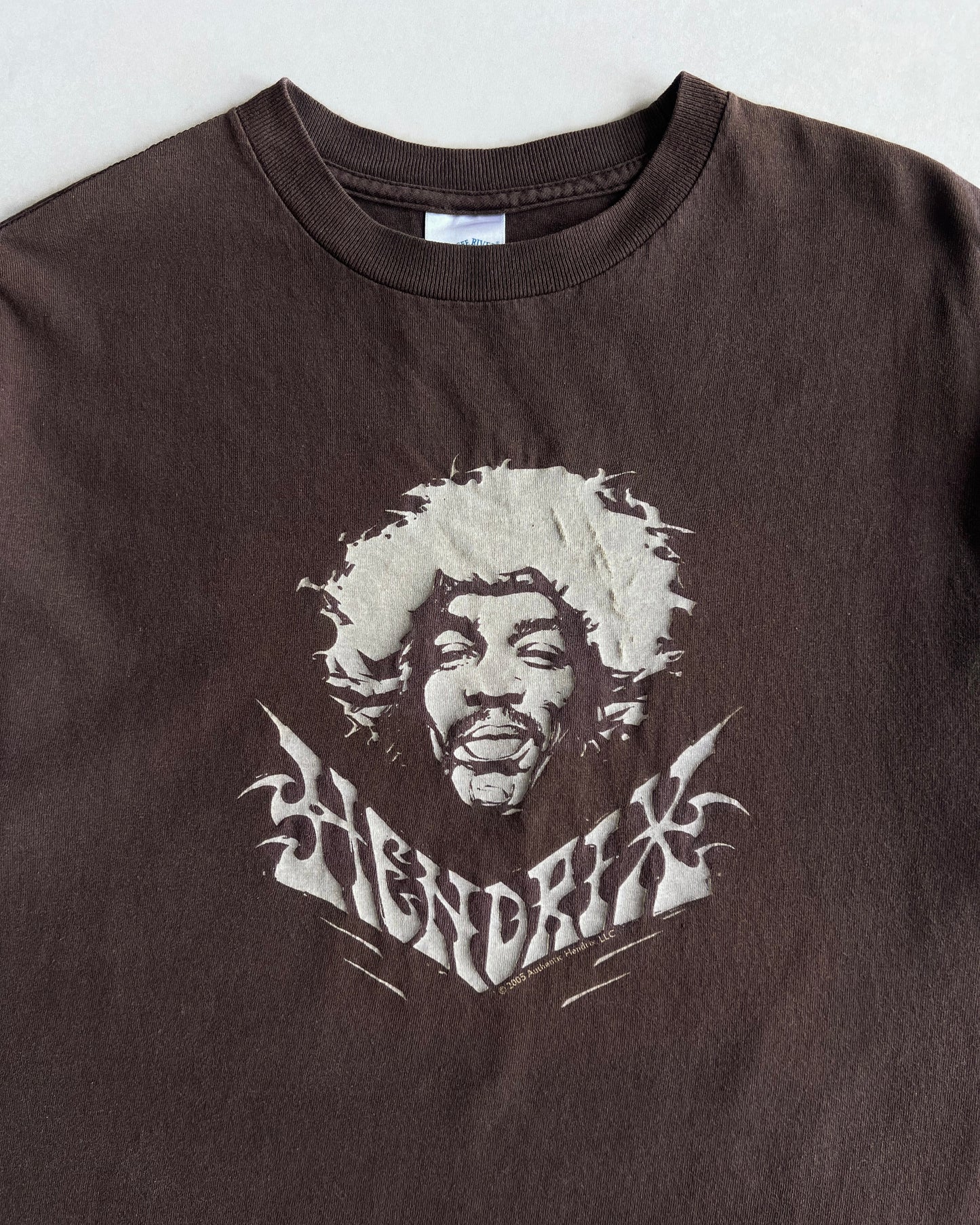 2005 BROWN JIMI HENDRIX POTRAIT TEES (M)