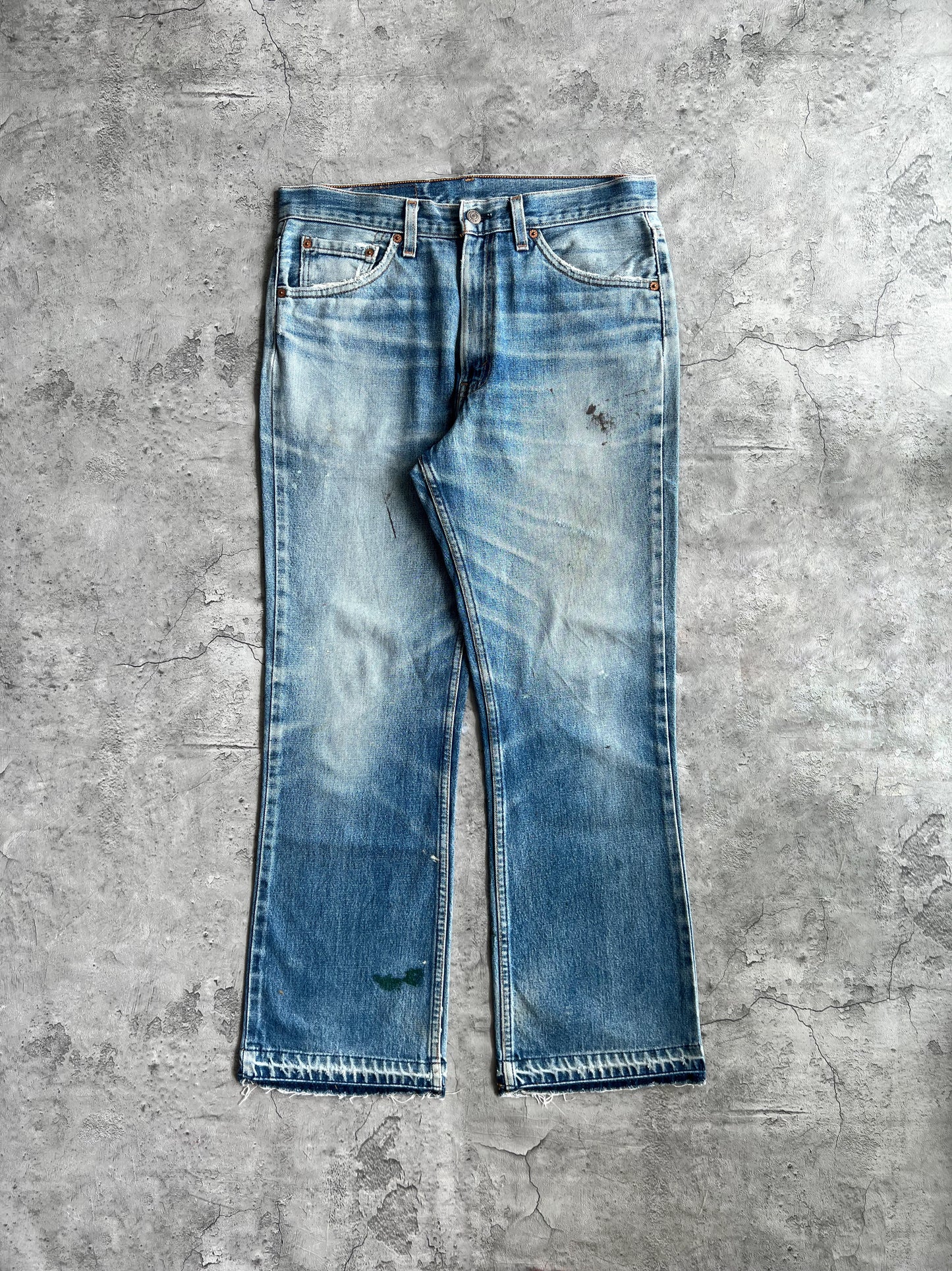 1990S FADED WASHED LEVI'S 517 FLARE JEANS (34X34)
