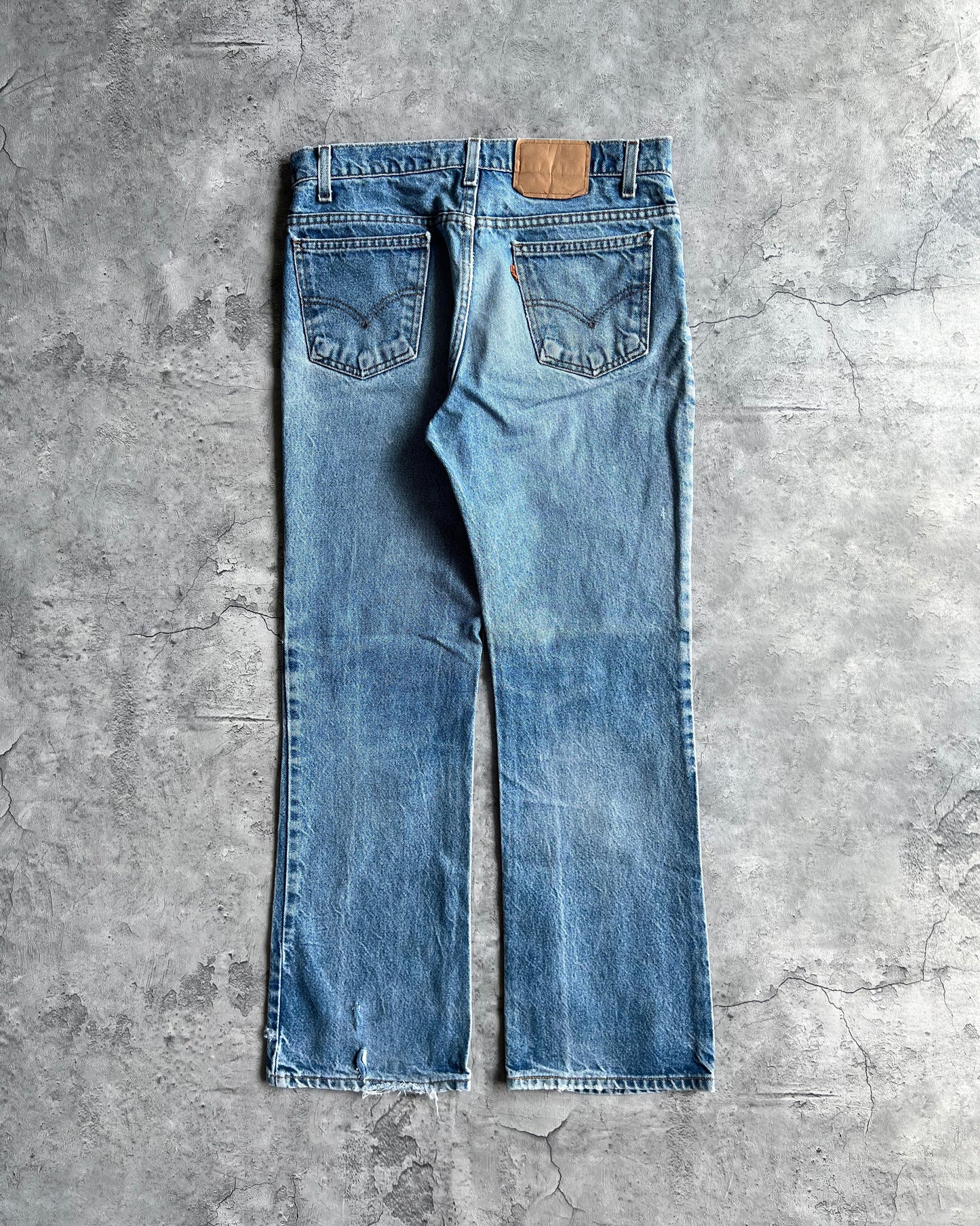 1990S FADED WASHED LEVI'S 517 BOOTCUT JEANS (34X30)