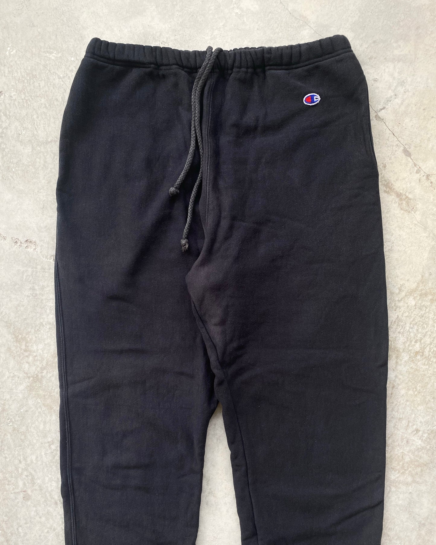 1990S BLACK CHAMPION REVERSE WEAVE SWEATPANTS (28-36)