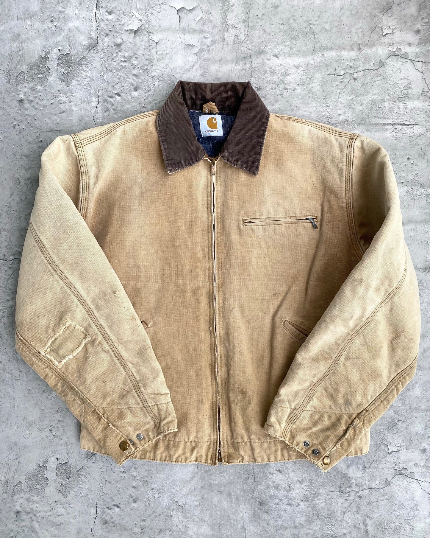 1980S SUN FADED BROWN CARHARTT DETROIT JACKET (M/L)