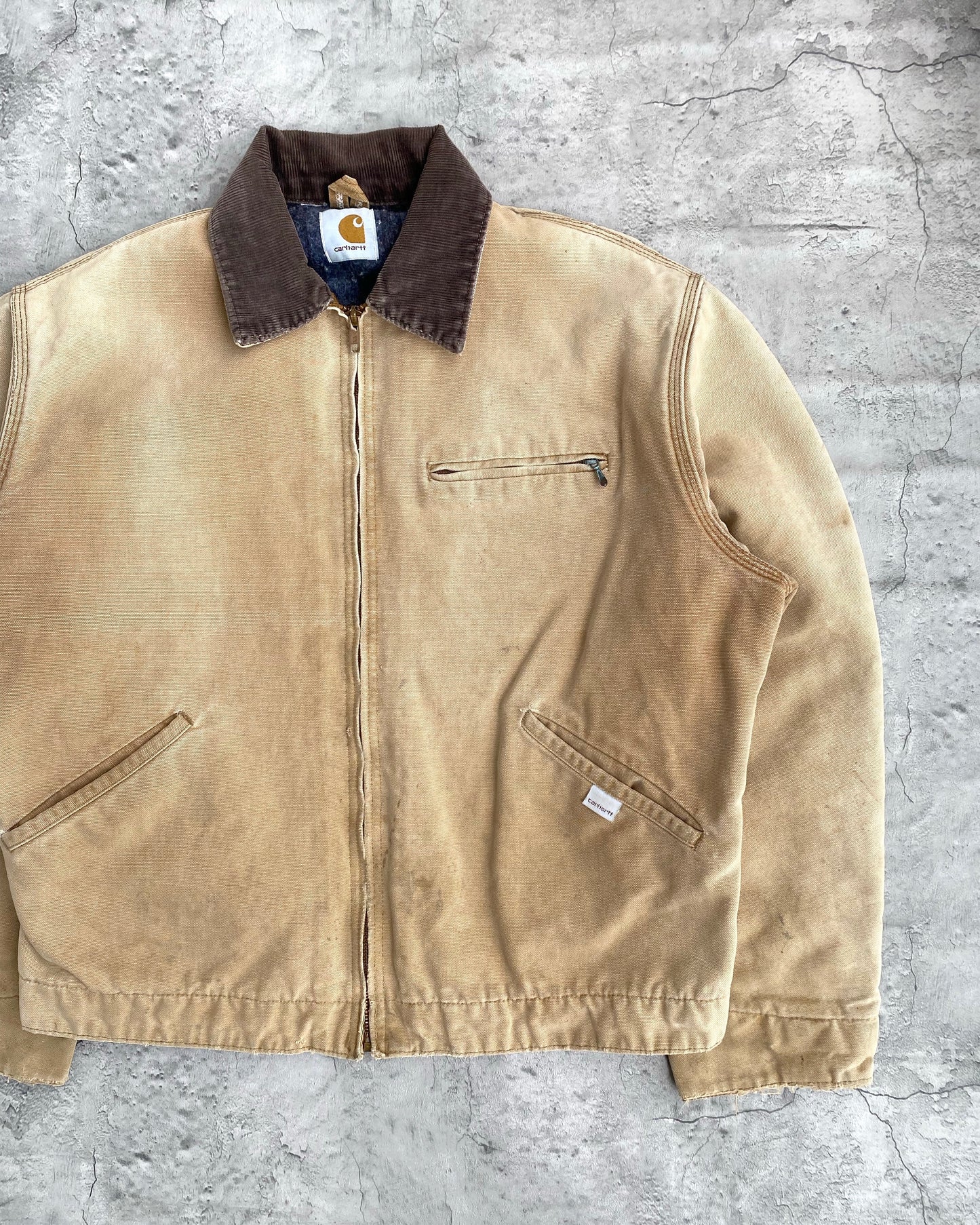 1980S SUN FADED BROWN CARHARTT DETROIT JACKET (M/L)