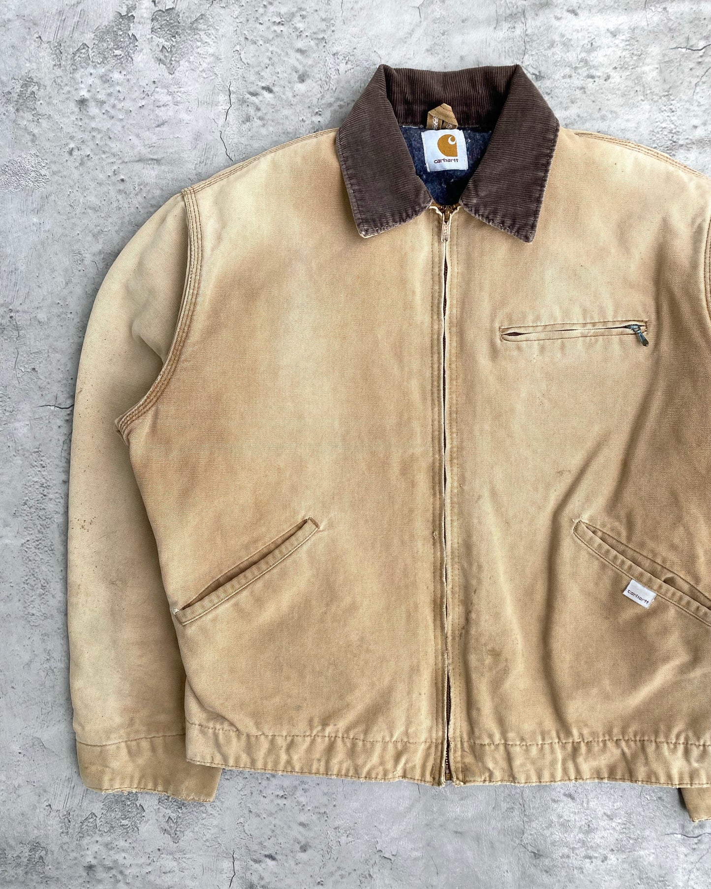 1980S SUN FADED BROWN CARHARTT DETROIT JACKET (M/L)
