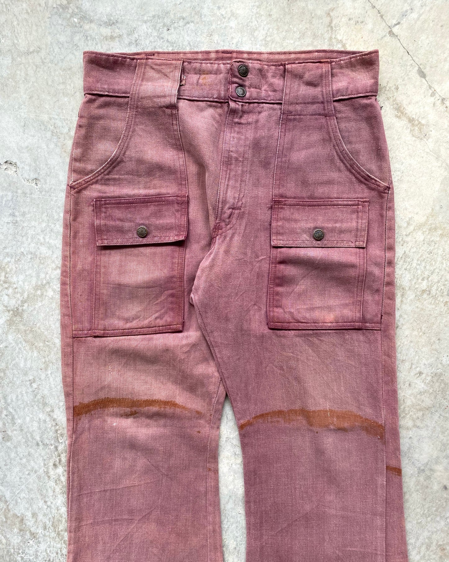 1960S SUN FADED BARE KAT BUSH PANTS (33X29)