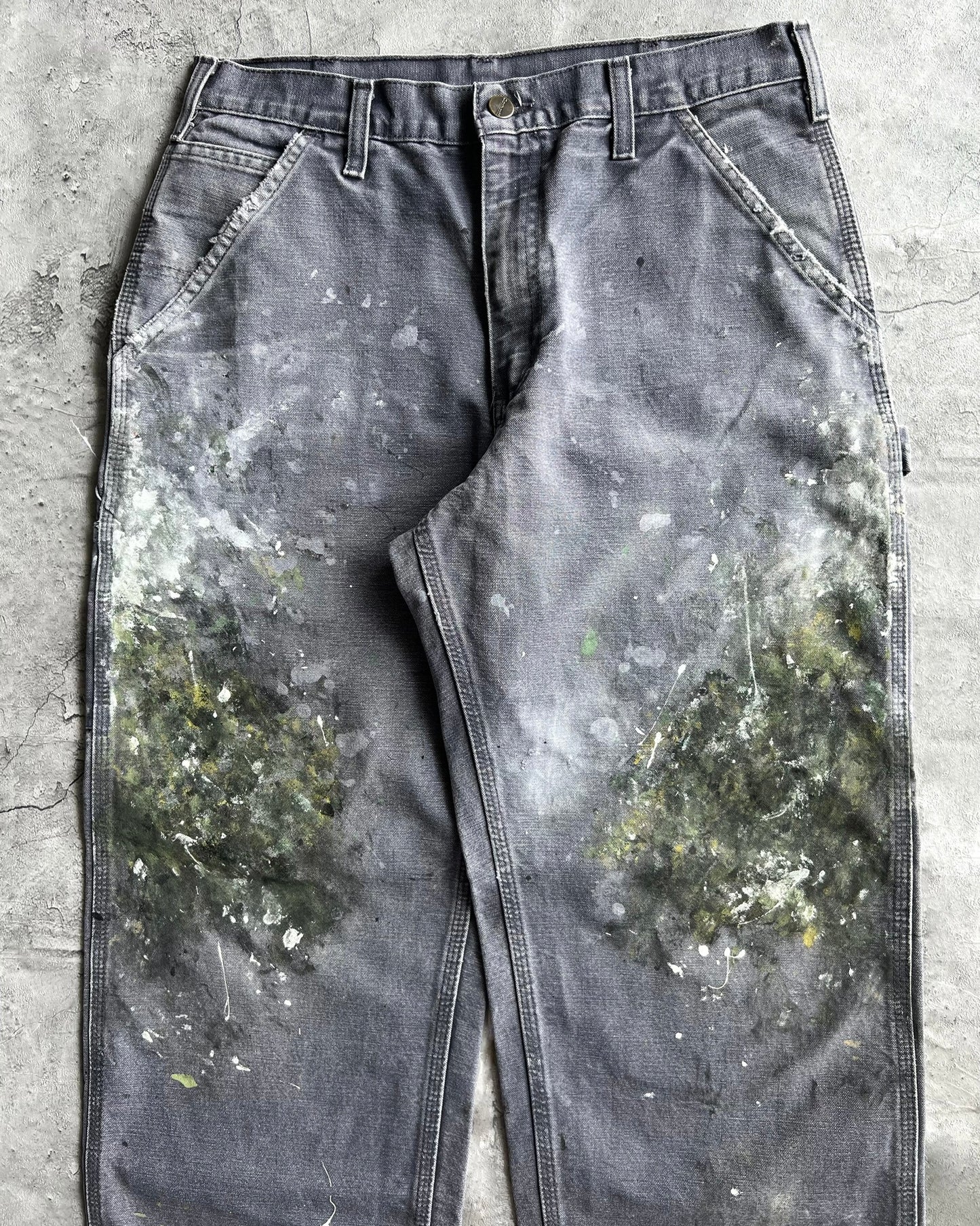 1990S PAINTED CARHARTT CARPENTER WORK PANTS (32X30)