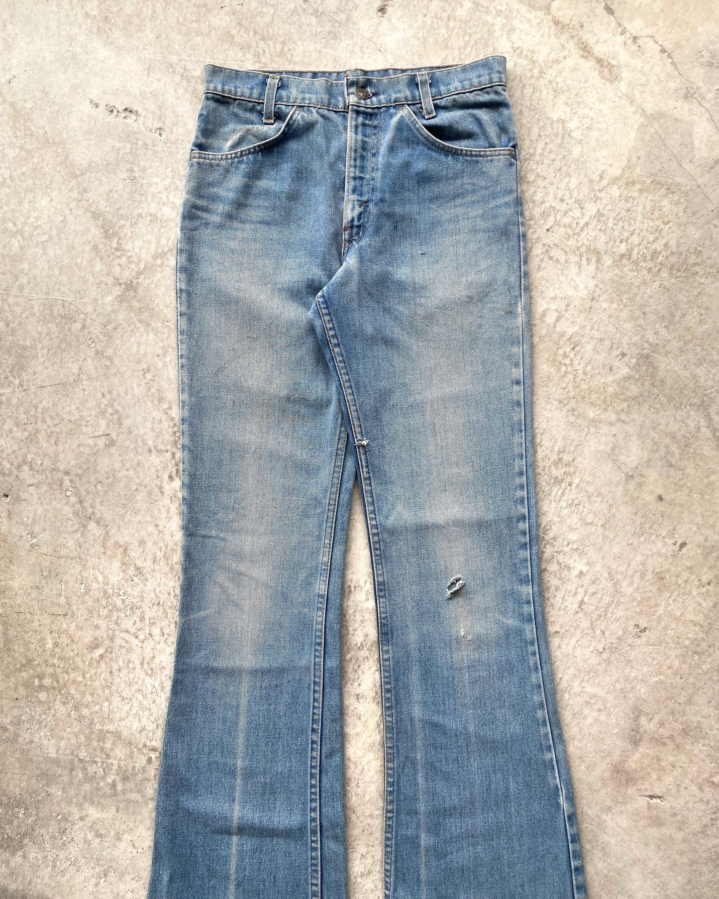 1970S FADED WASHED LEVI'S 646 BOOTCUT JEANS (30X33)