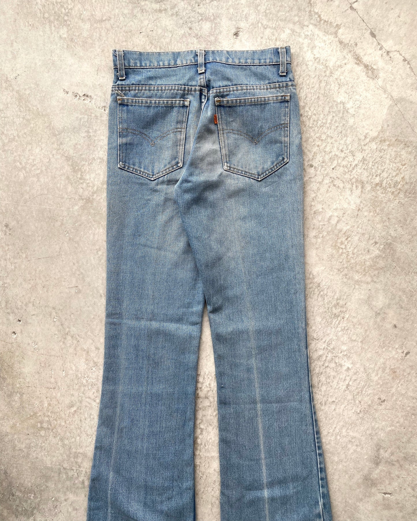 1970S FADED WASHED LEVI'S 646 BOOTCUT JEANS (30X33)