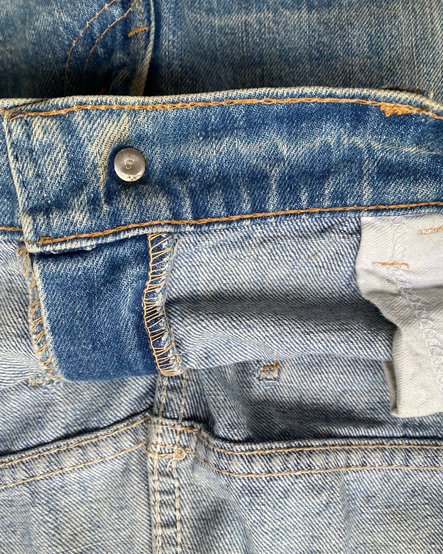1970S FADED WASHED LEVI'S 646 BOOTCUT JEANS (35X32)