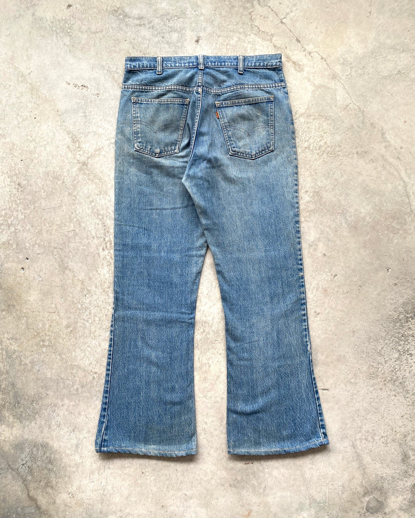 1970S FADED WASHED LEVI'S 646 BOOTCUT JEANS (35X32)