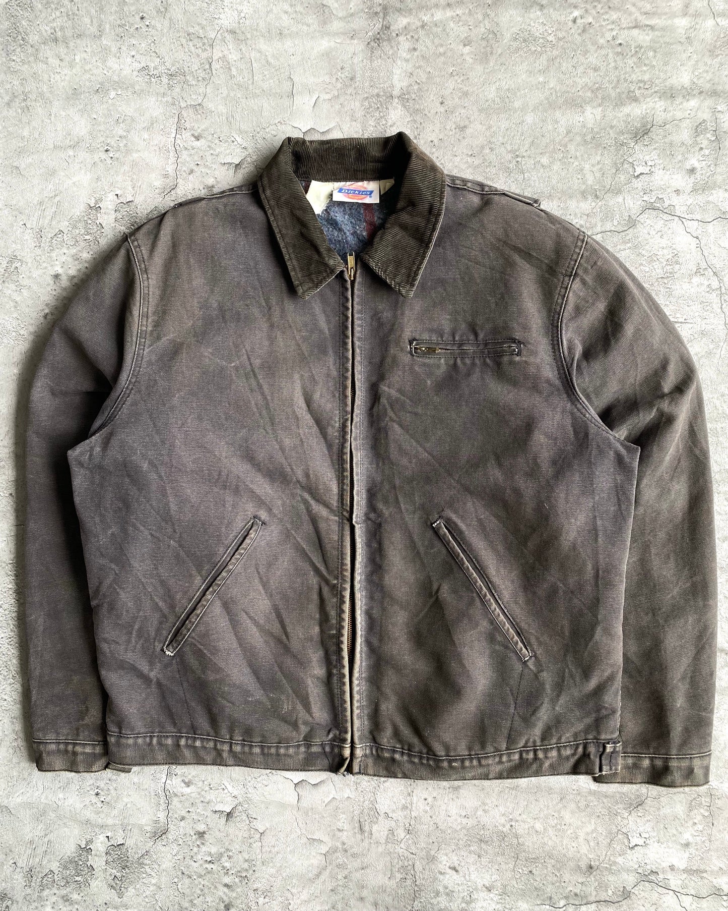 1990S FADED BLACK DICKIES DETROIT JACKET (XL)