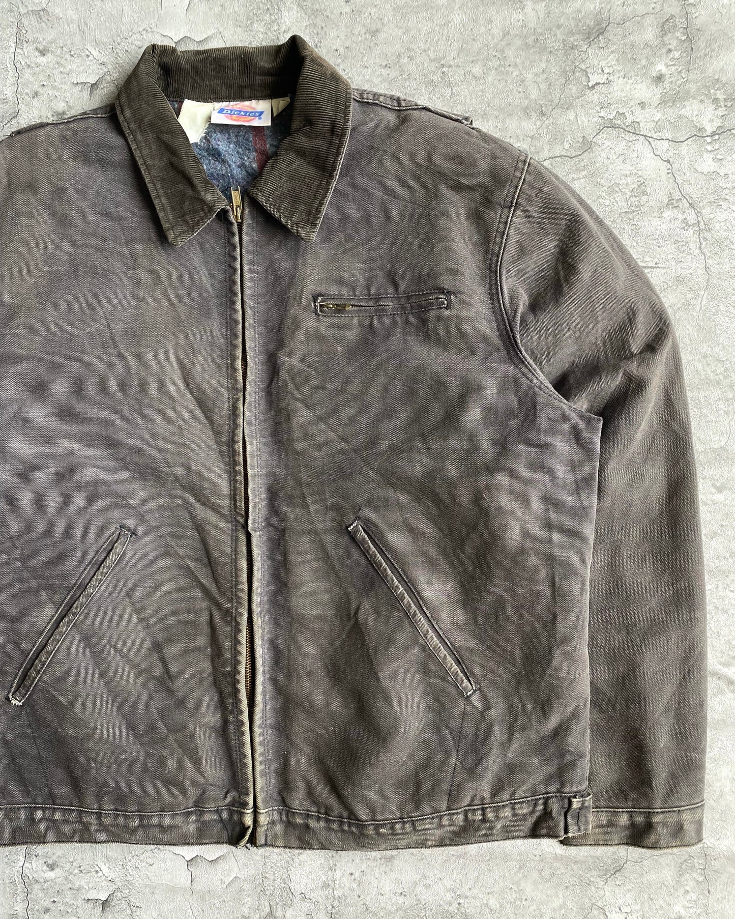 1990S FADED BLACK DICKIES DETROIT JACKET (XL)