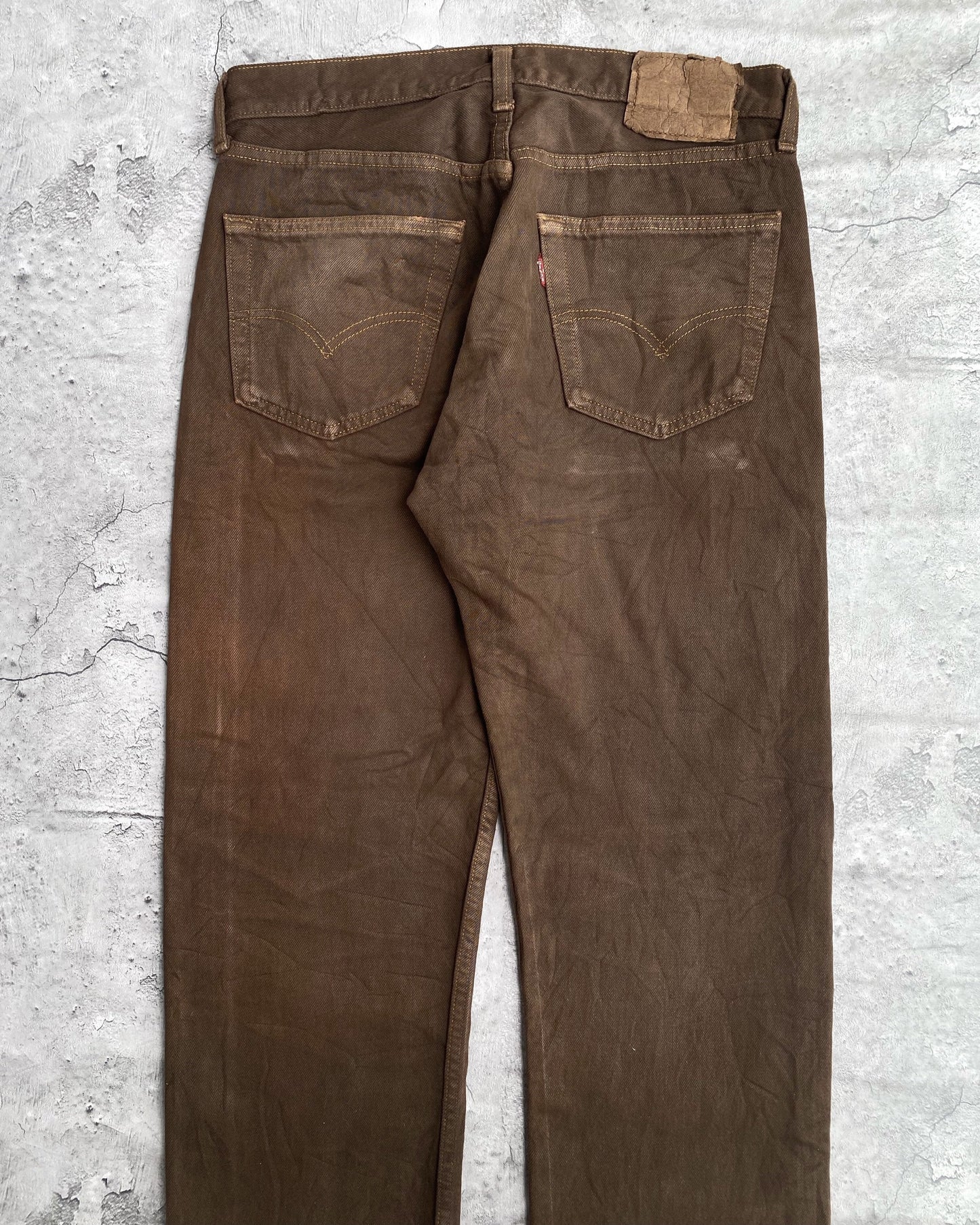 1990S DARK BROWN LEVI'S 501 JEANS SIZE (32X34)