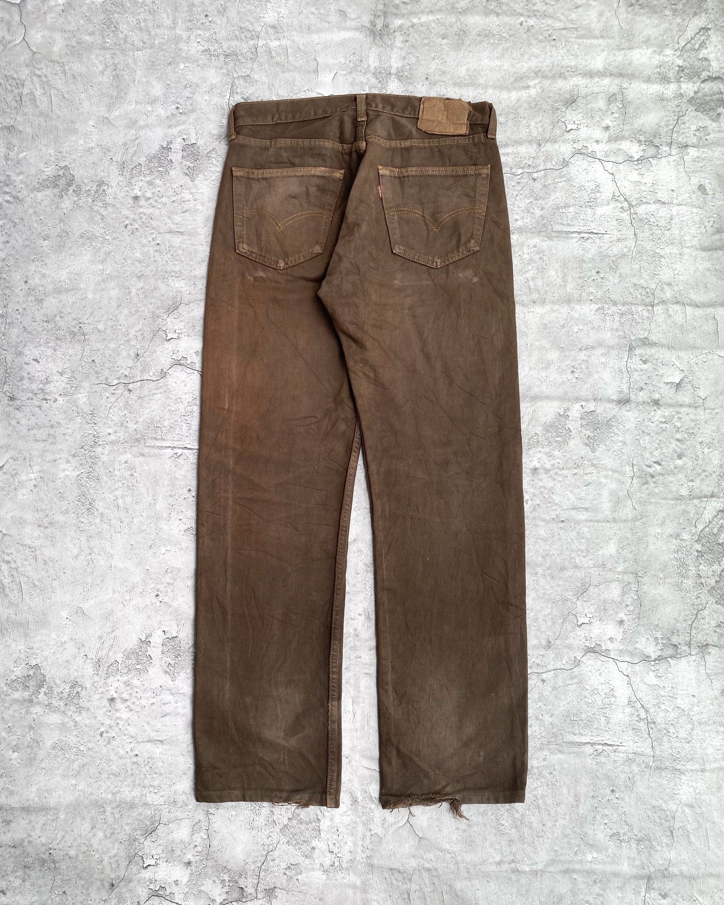 1990S DARK BROWN LEVI'S 501 JEANS SIZE (32X34)