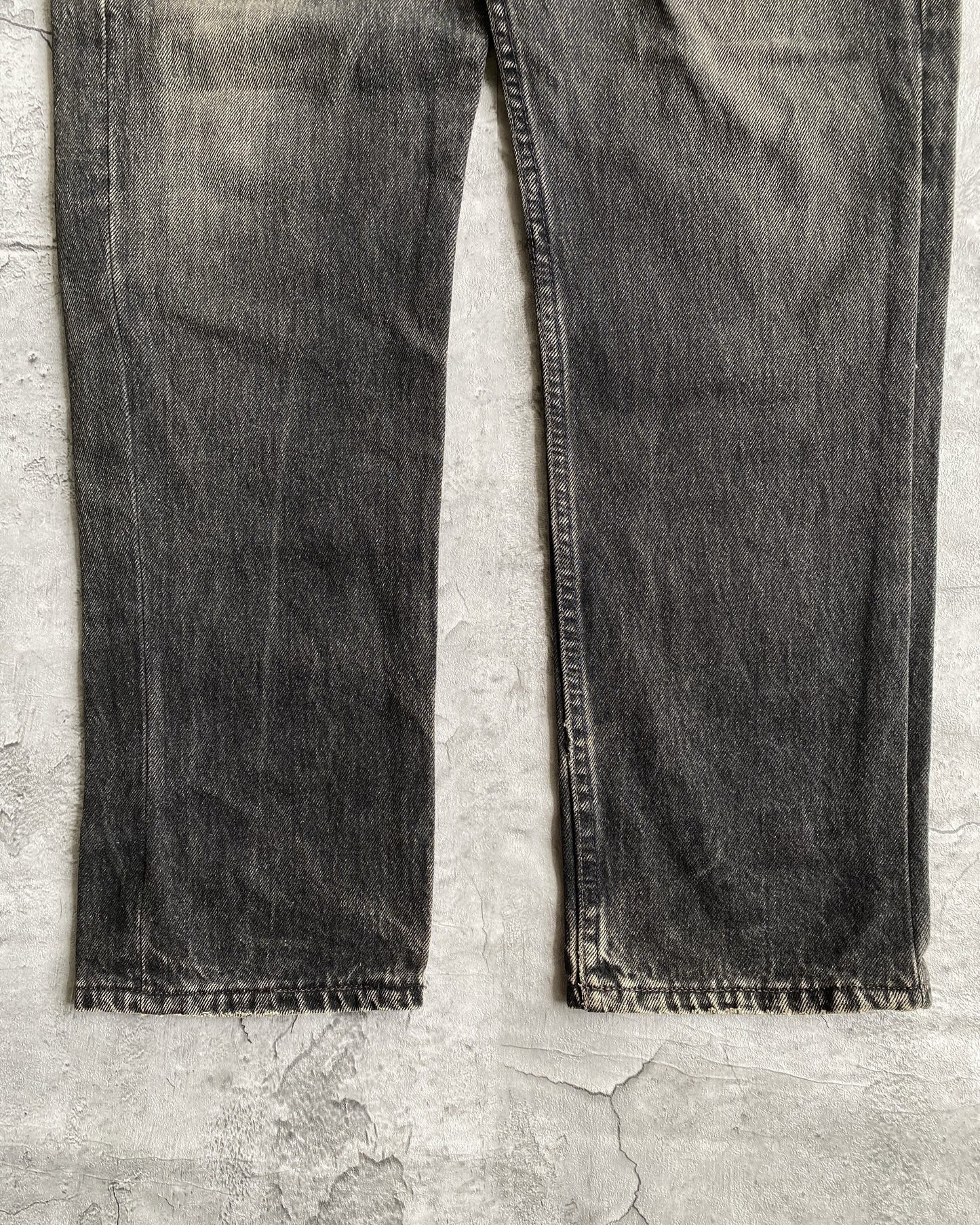 1990S FADED BLACK LEVI'S 501 JEANS (33X30)