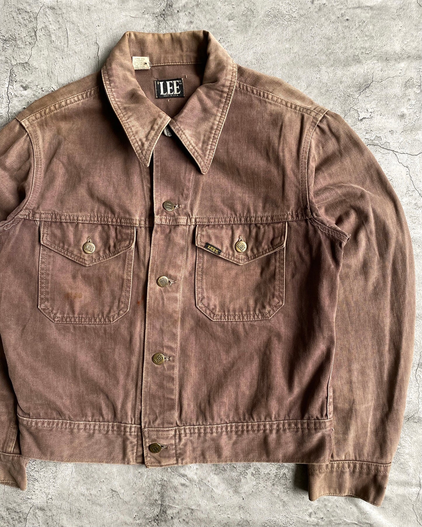 1970S SUN FADED LEE MOLESKIN JACKET (M)