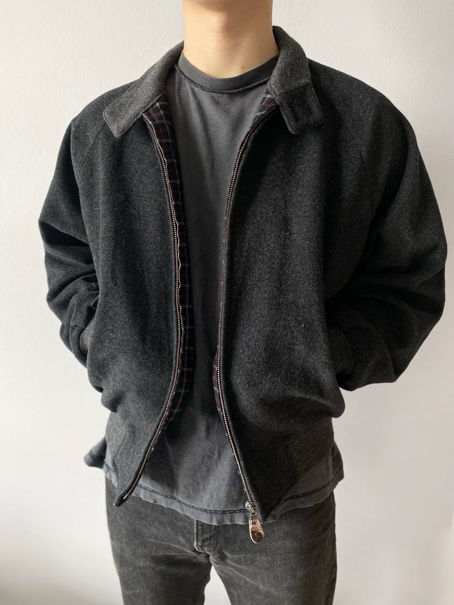 1990S WOOL HARRINGTON JACKET (M/L)