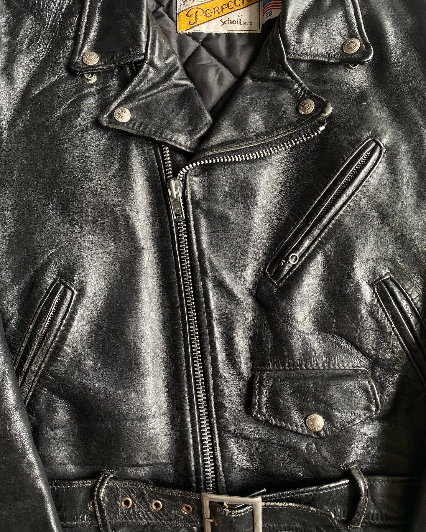 1980S SCHOTT PERFECTO 618 LEATHER BIKER JACKET (M)