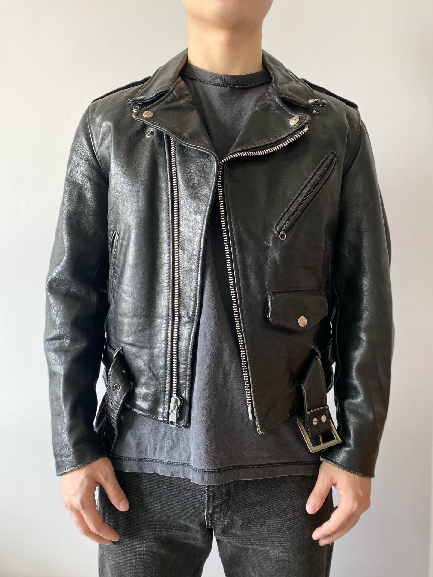 1980S SCHOTT PERFECTO 618 LEATHER BIKER JACKET (M)