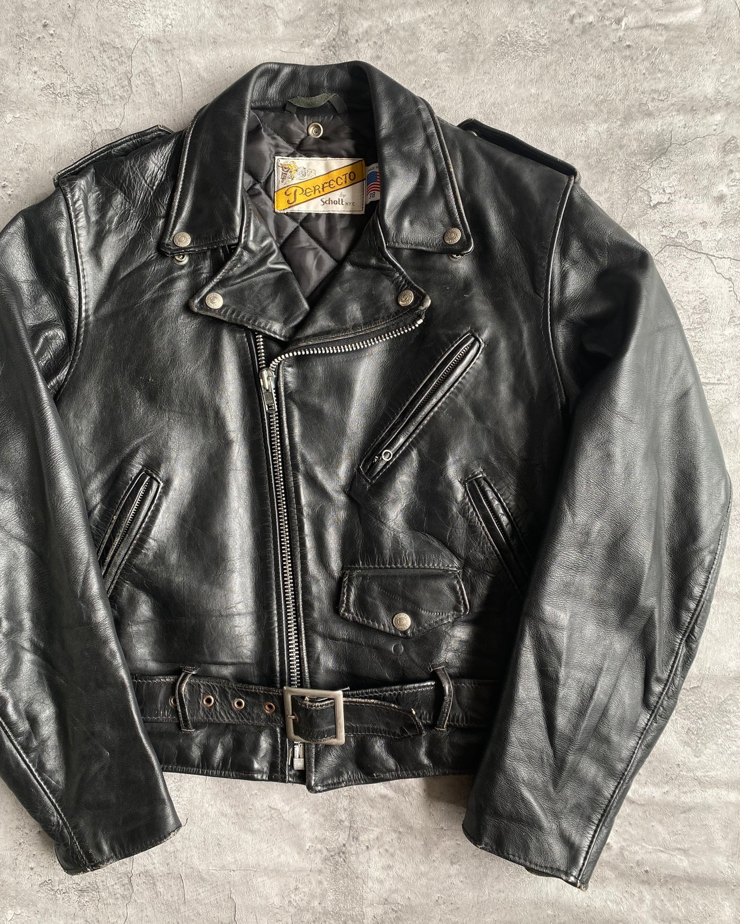 1980S SCHOTT PERFECTO 618 LEATHER BIKER JACKET (M)