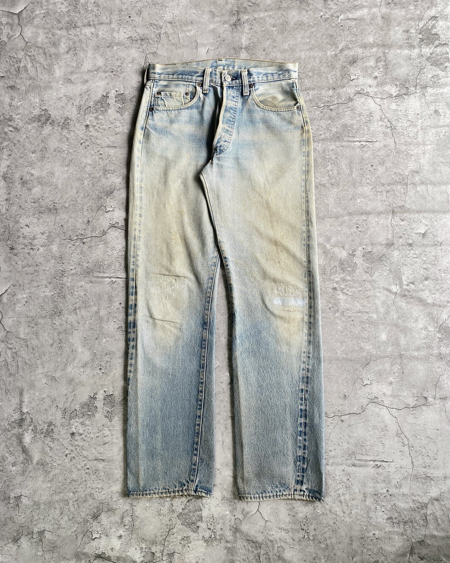 1980S MUD WASH LEVI'S 501 REDLINE SELVEDGE JEANS (30X31)