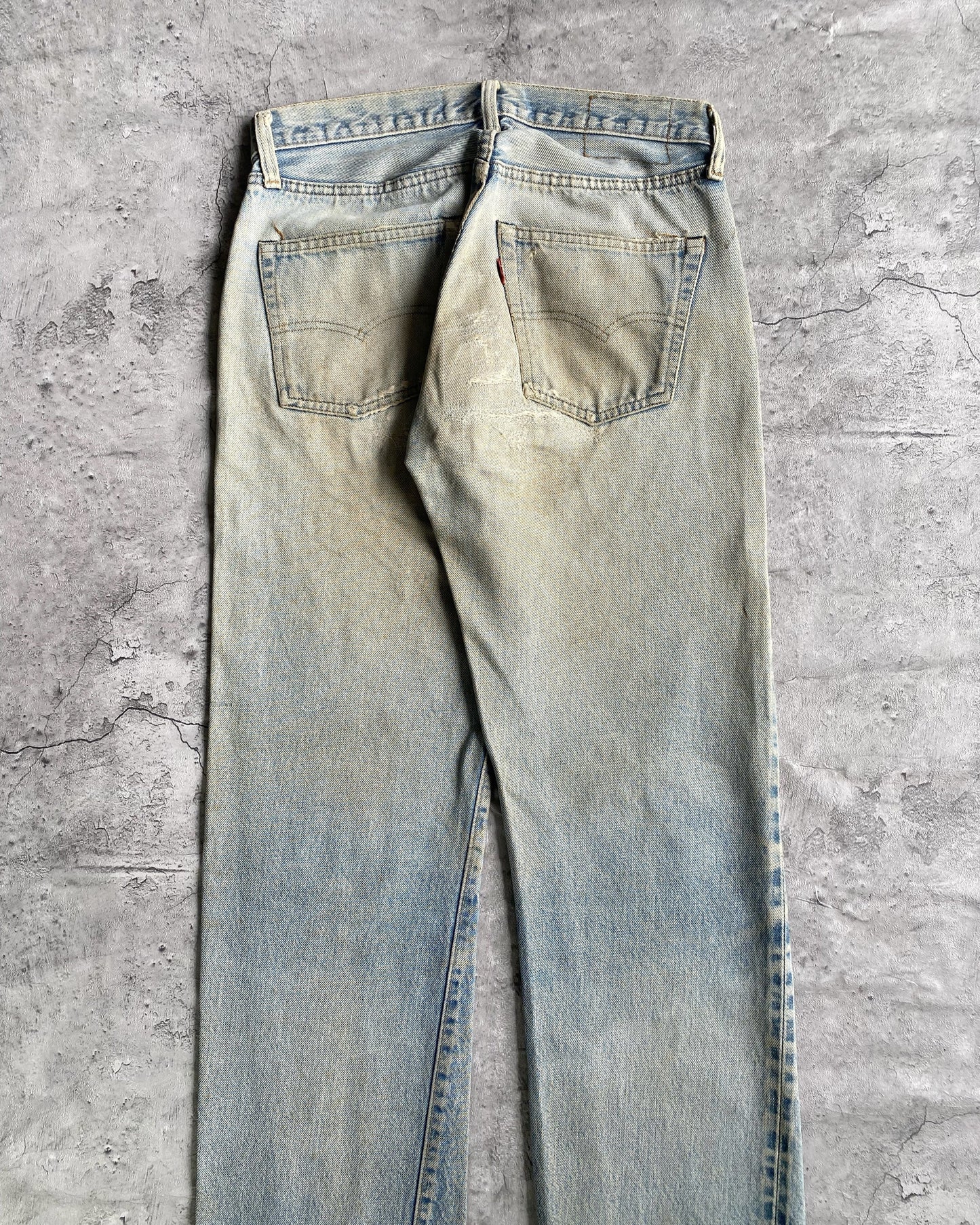 1980S MUD WASH LEVI'S 501 REDLINE SELVEDGE JEANS (30X31)