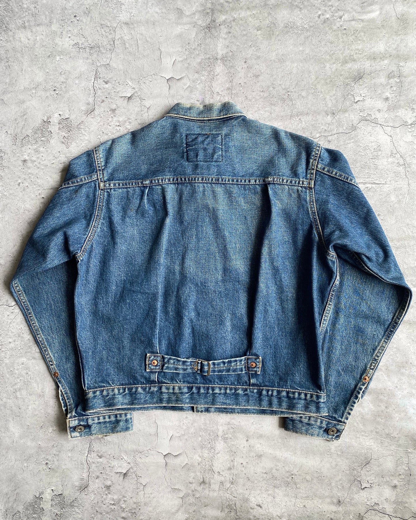 1990S DARK WASHED LEVI'S BIG E TYPE I DENIM JACKET (M)