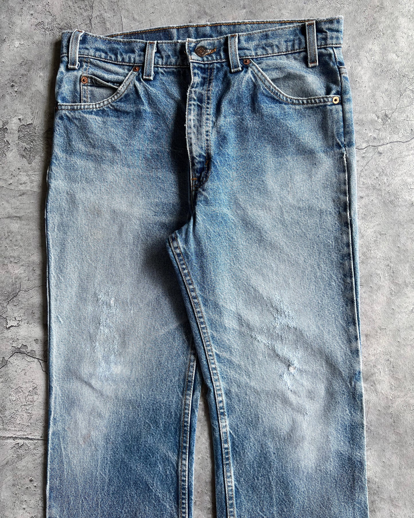 1990S FADED WASHED LEVI'S 517 BOOTCUT JEANS (34X30)