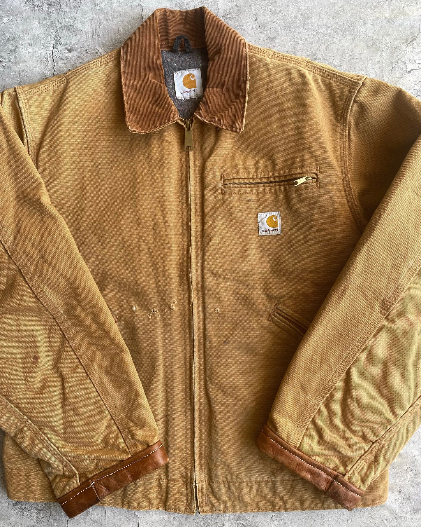 1990S BROWN CARHARTT DETROIT JACKET (L)